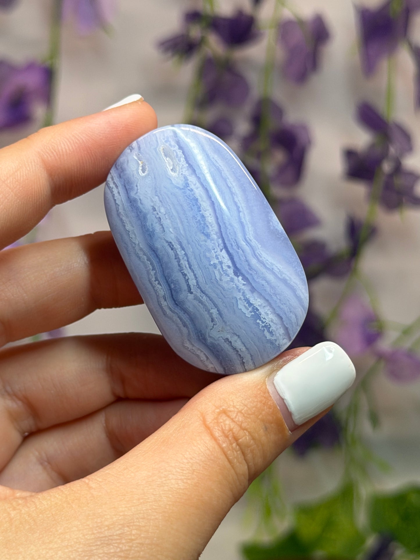Blue Lace Agate Palmstones