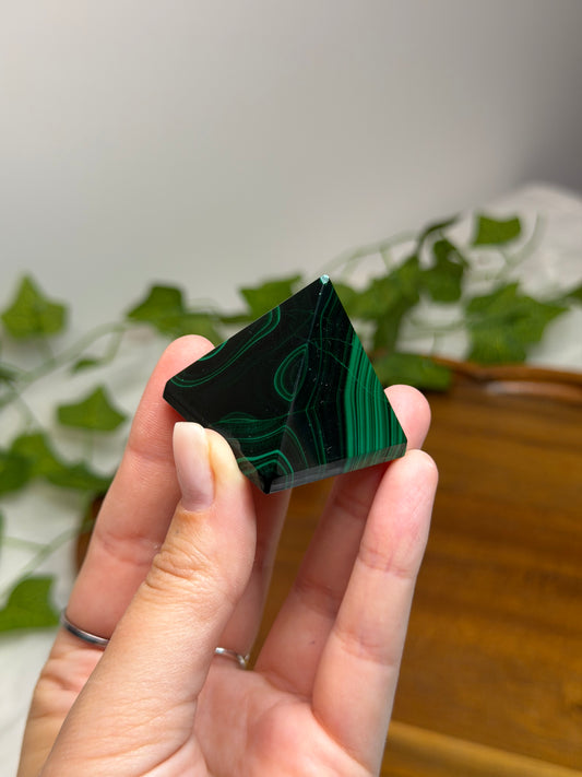 *Chipped Tipped Malachite Pyramids