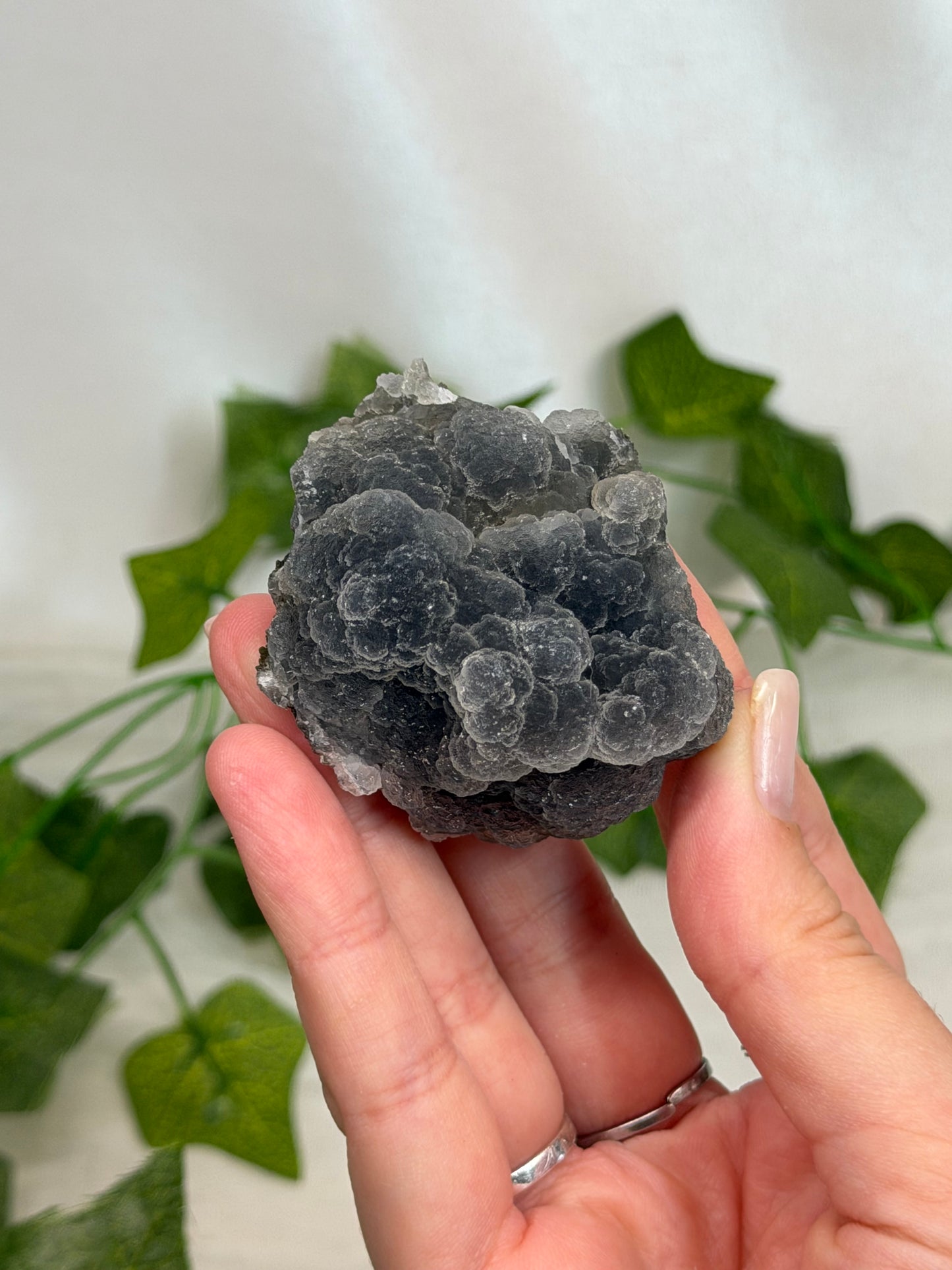Apophyllite & Stilbite on Black Chalcedony Cutbases