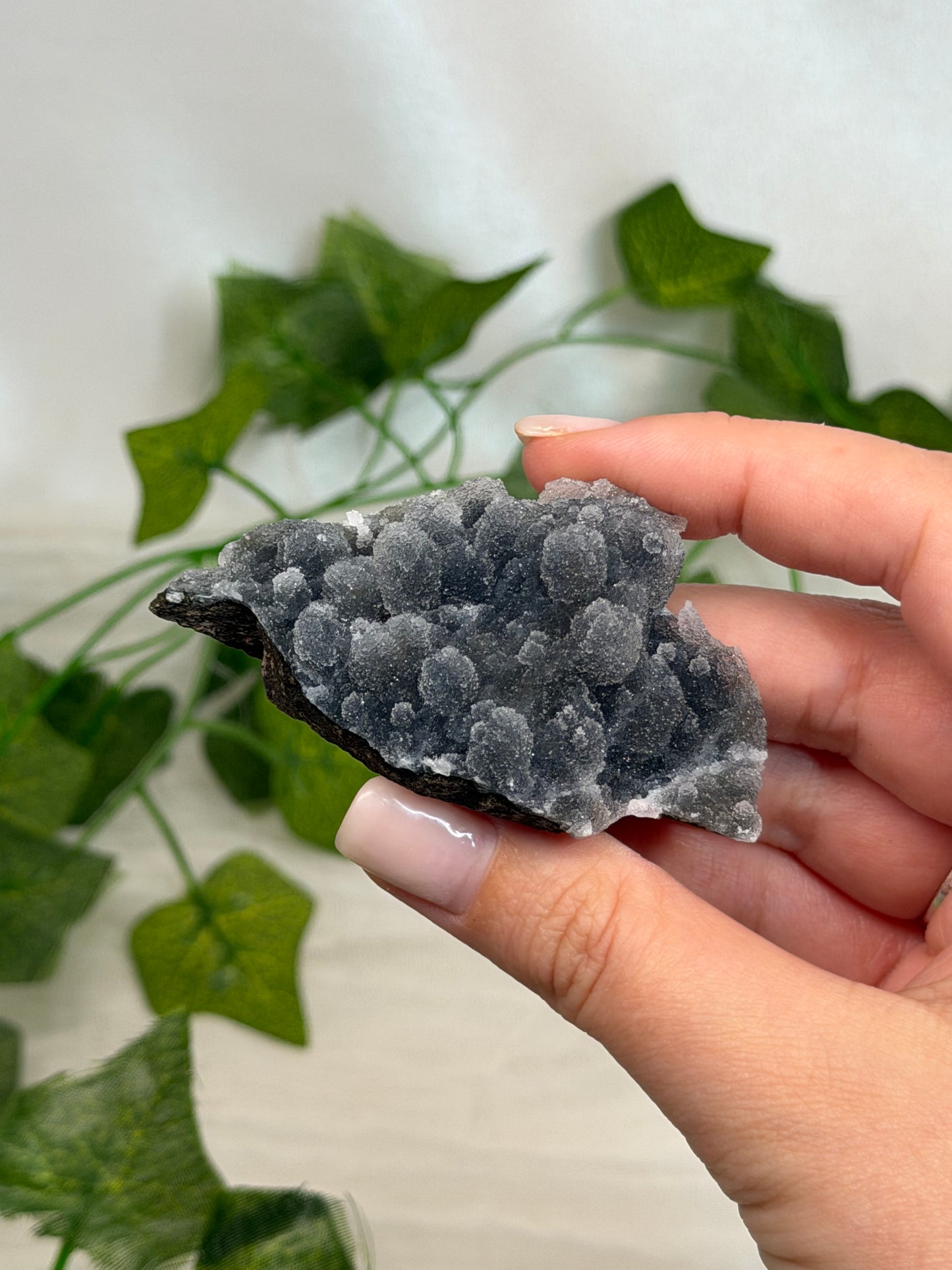 Apophyllite & Stilbite on Black Chalcedony Cutbases