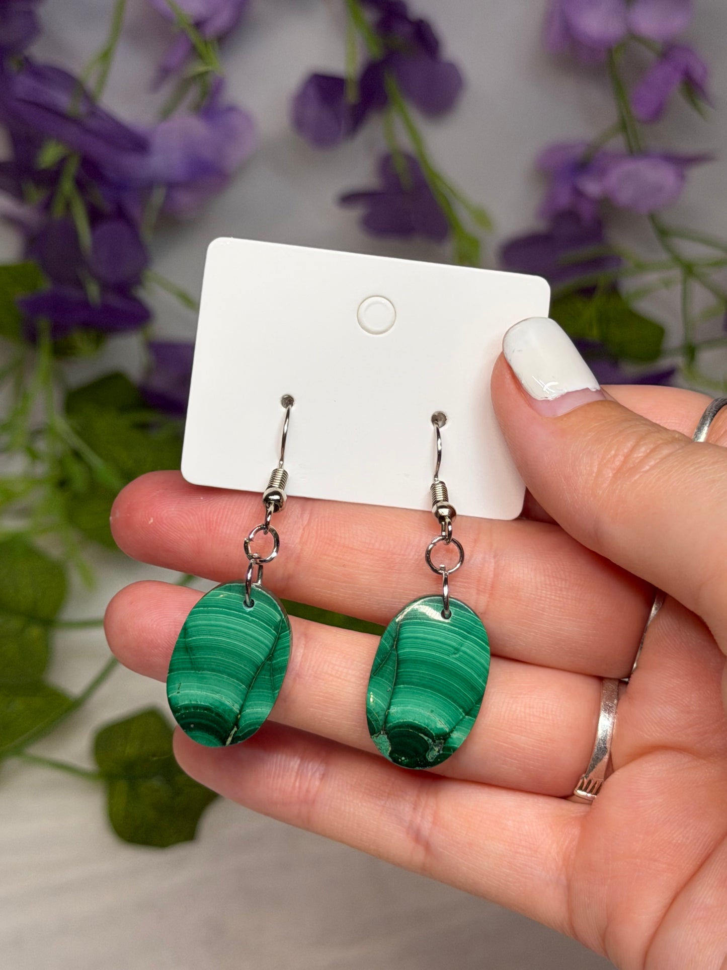 *Imperfect Malachite Earrings B