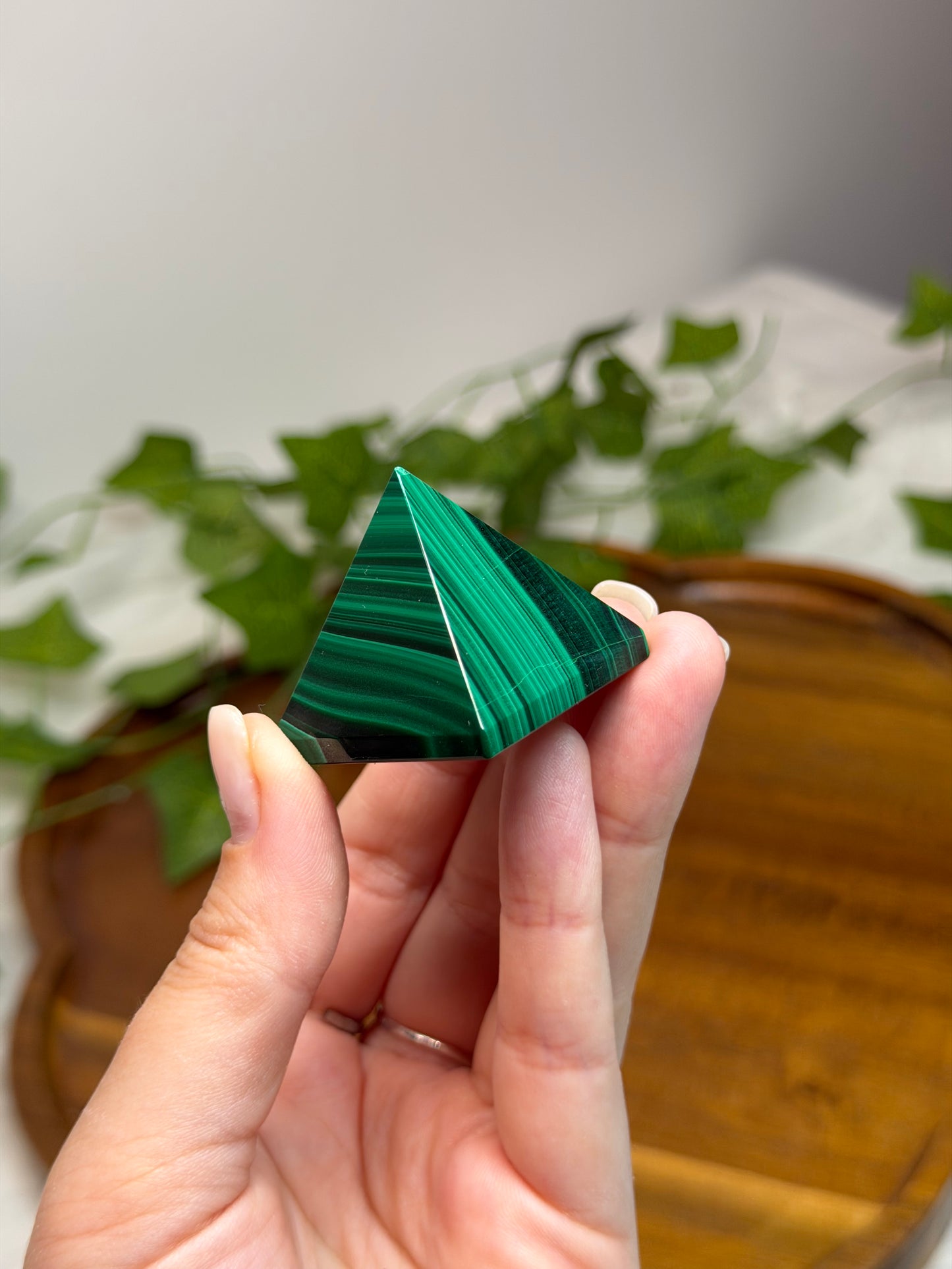 *Chipped Tipped Malachite Pyramids