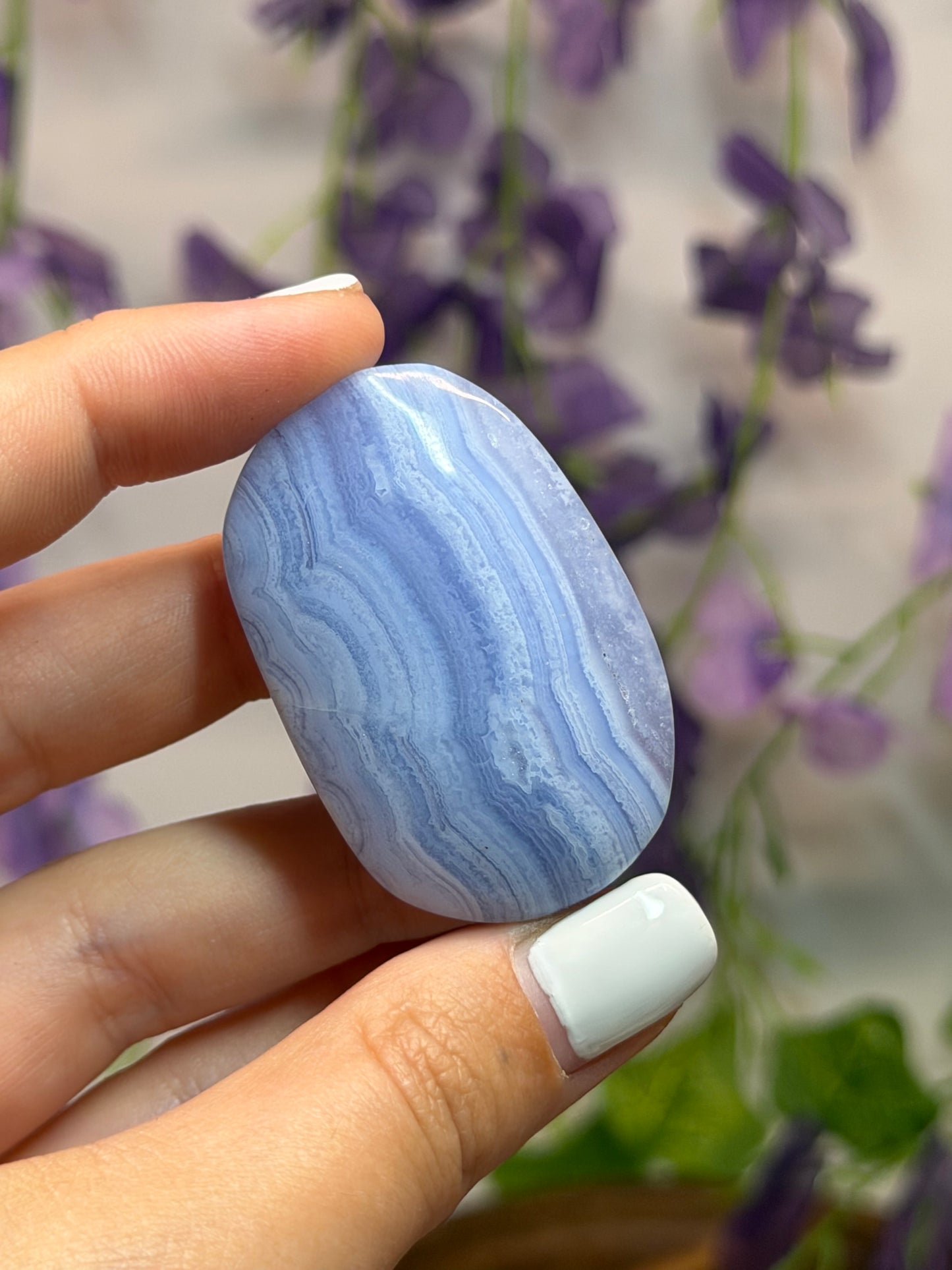 Blue Lace Agate Palmstones