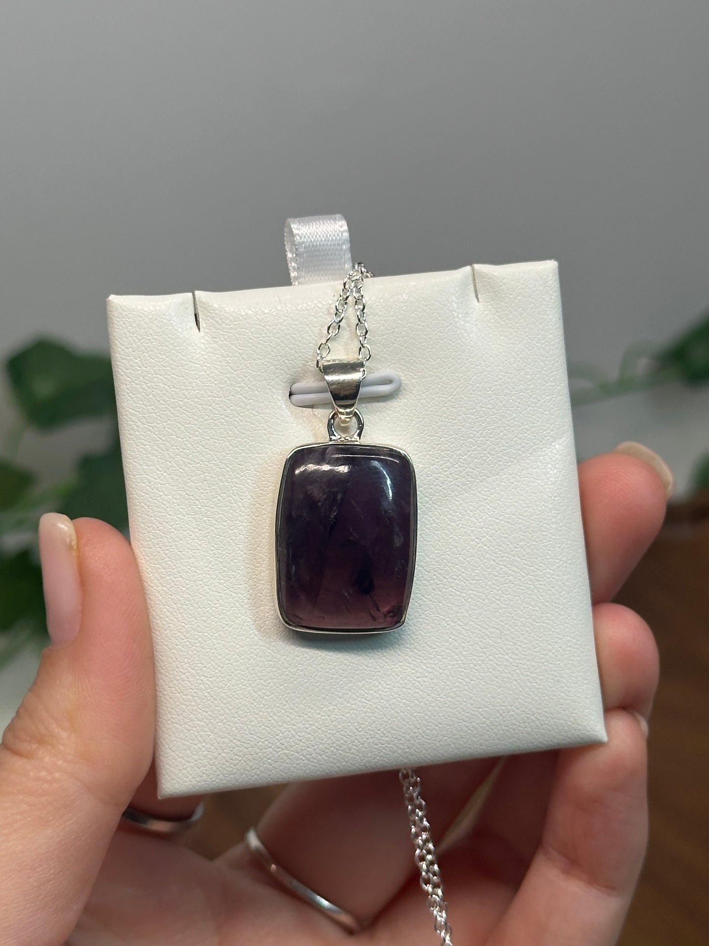 Inclusion Amethyst Pendant A (925 Sterling Silver)