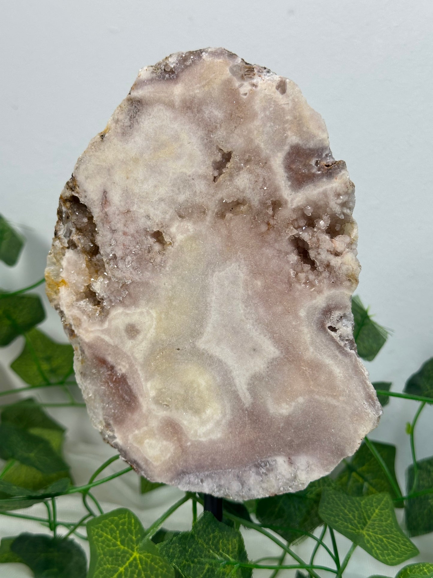 Pink Amethyst Slab on a Stand