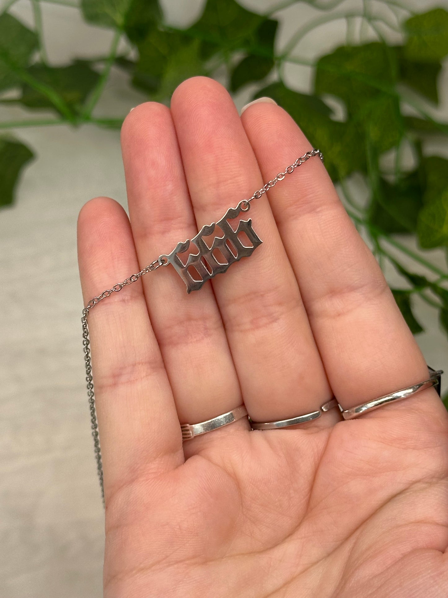 Angel Number Necklace (Stainless Steel)