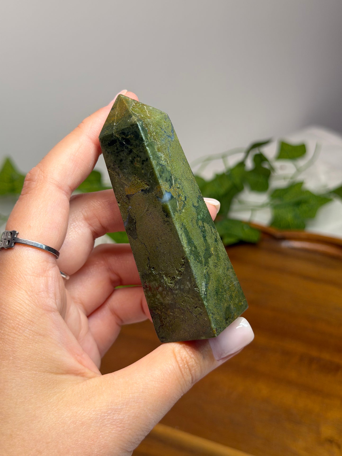 Indonesian Moss Agate Towers