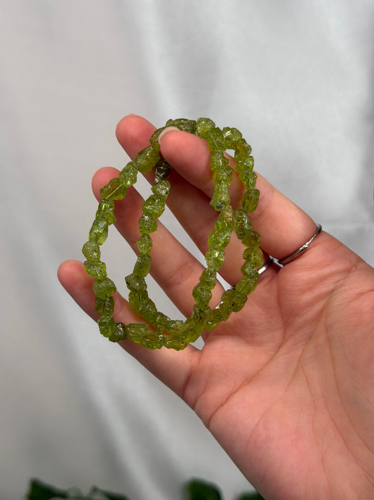Peridot Chip Bracelet