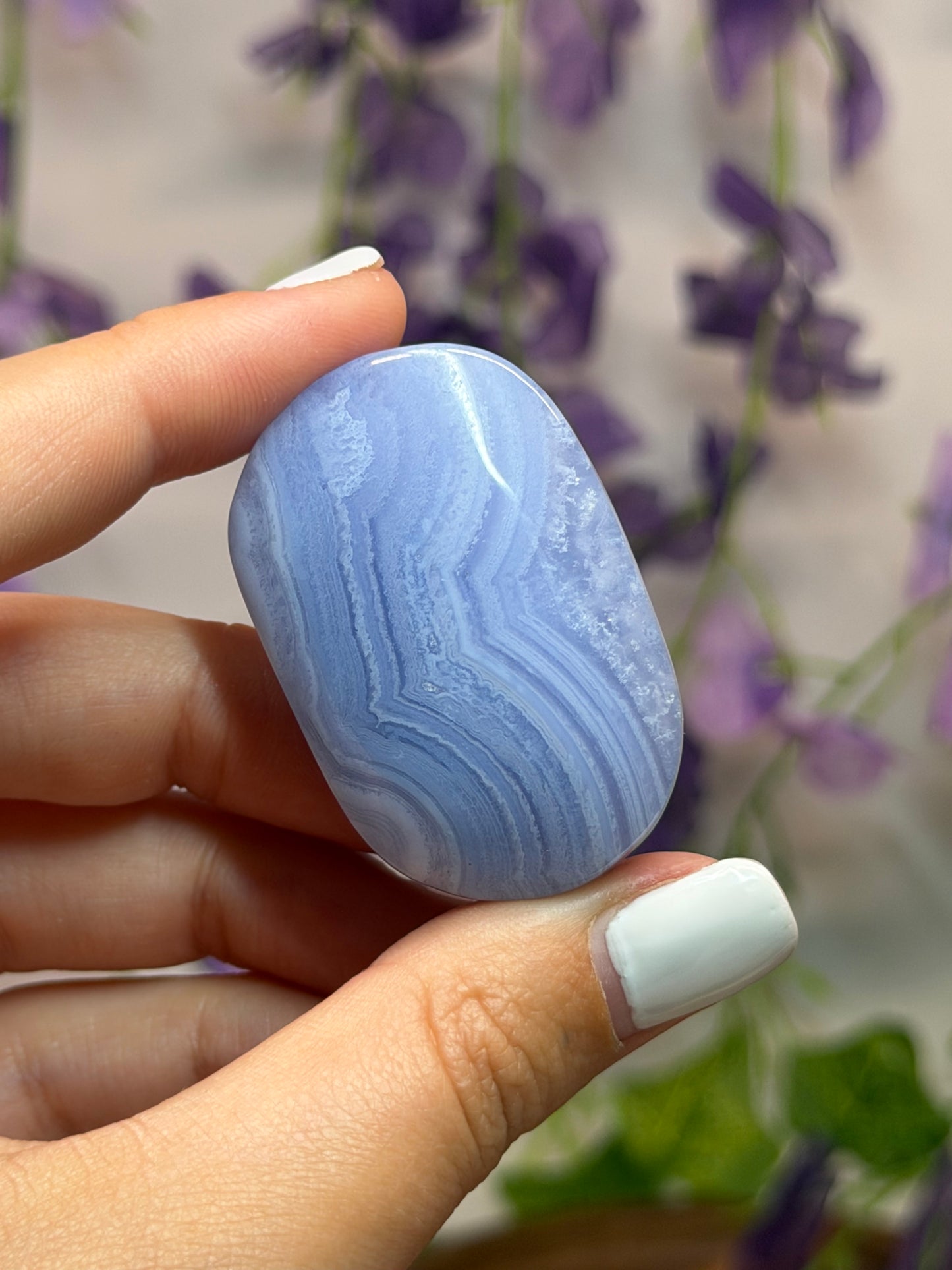 Blue Lace Agate Palmstones