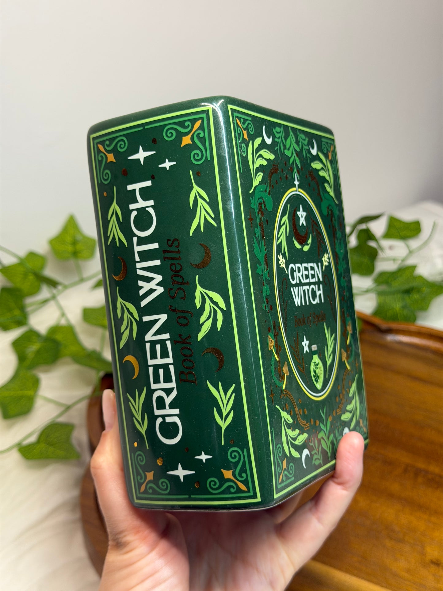 Green Witch Ceramic Vase