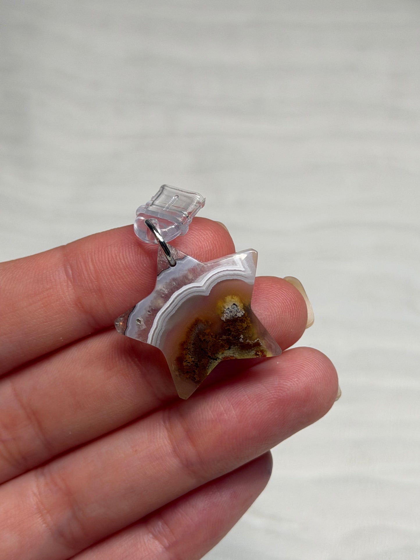 Scenic Moss Agate Star Phone / Kindle Charms (USB-C)