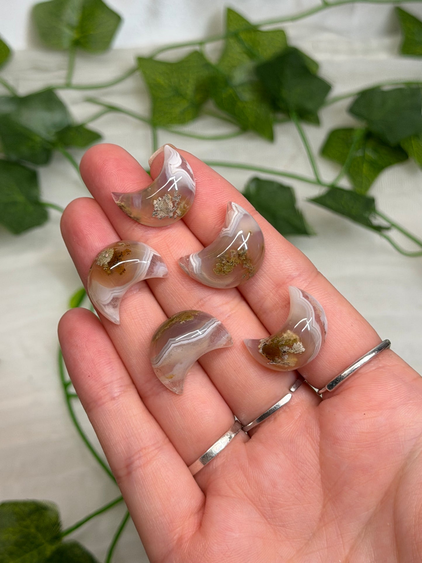 Scenic Moss Agate Moons