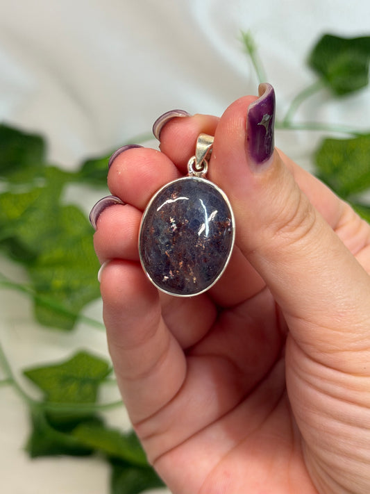 Iolite x Sunstone Pendant (925 Sterling Silver)