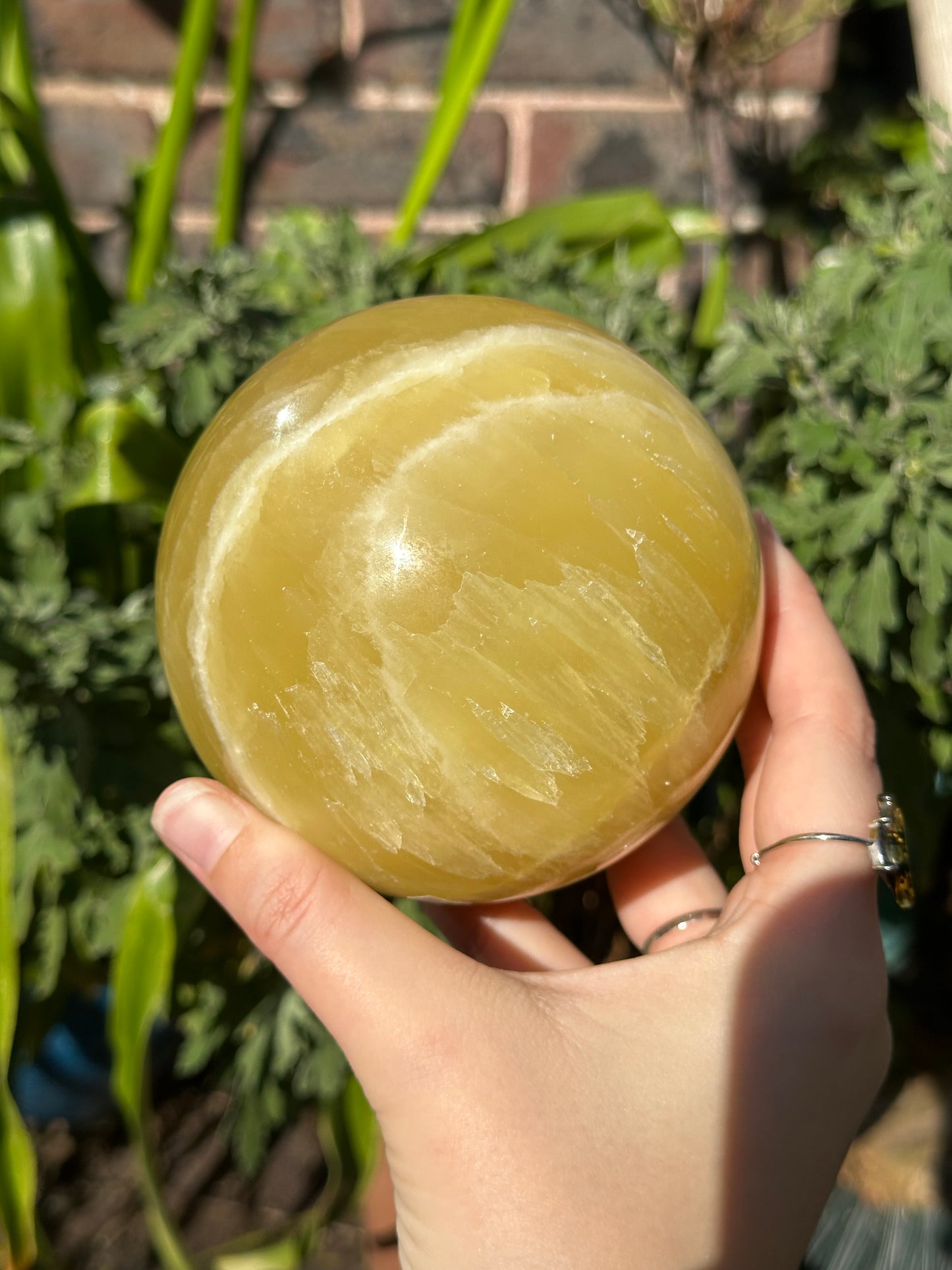 10cm Lemon Calcite Sphere