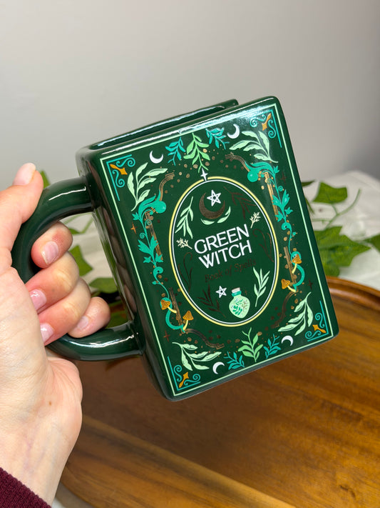 Green Witch Book Mug