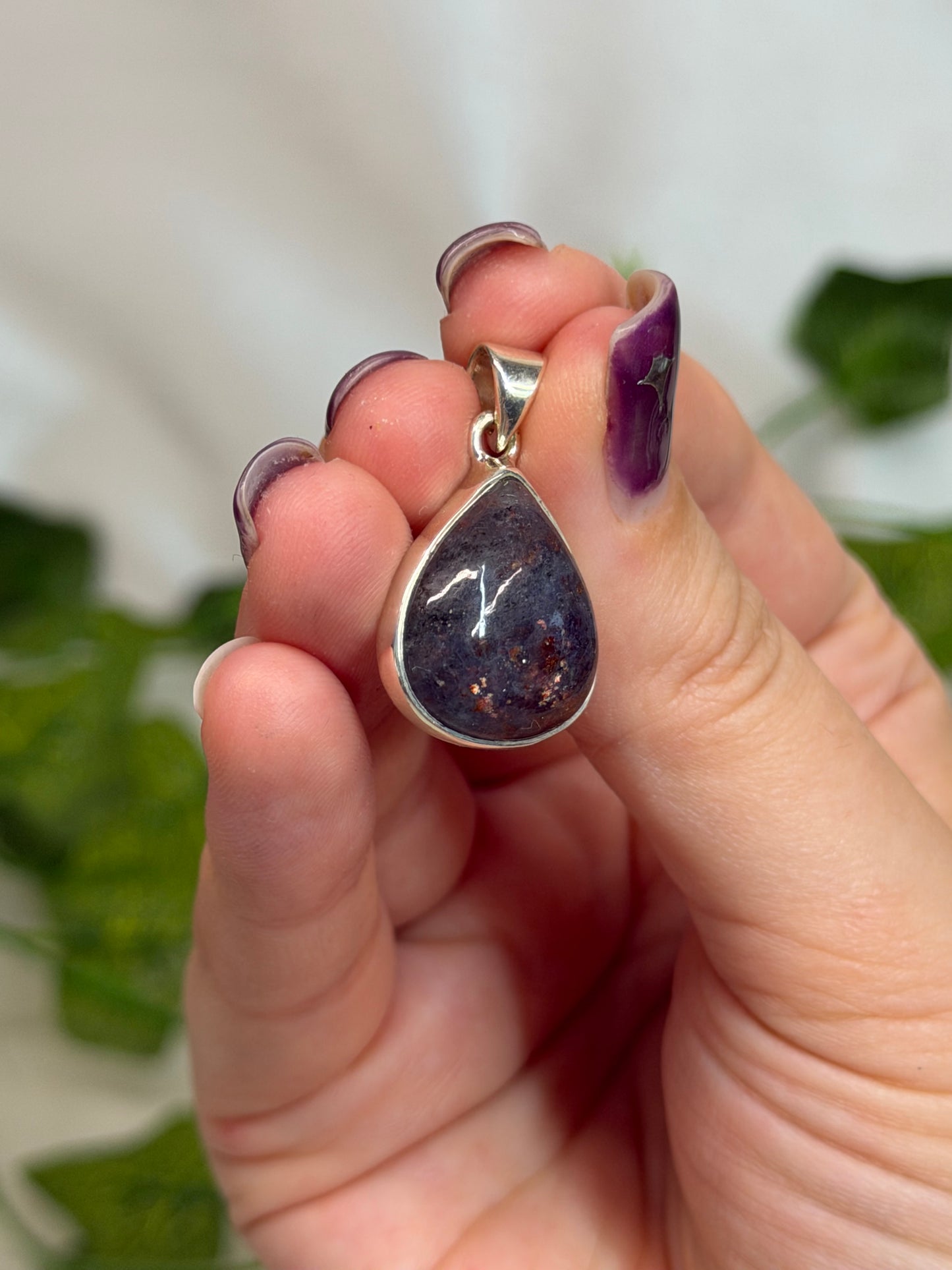 Iolite x Sunstone Pendant (925 Sterling Silver)