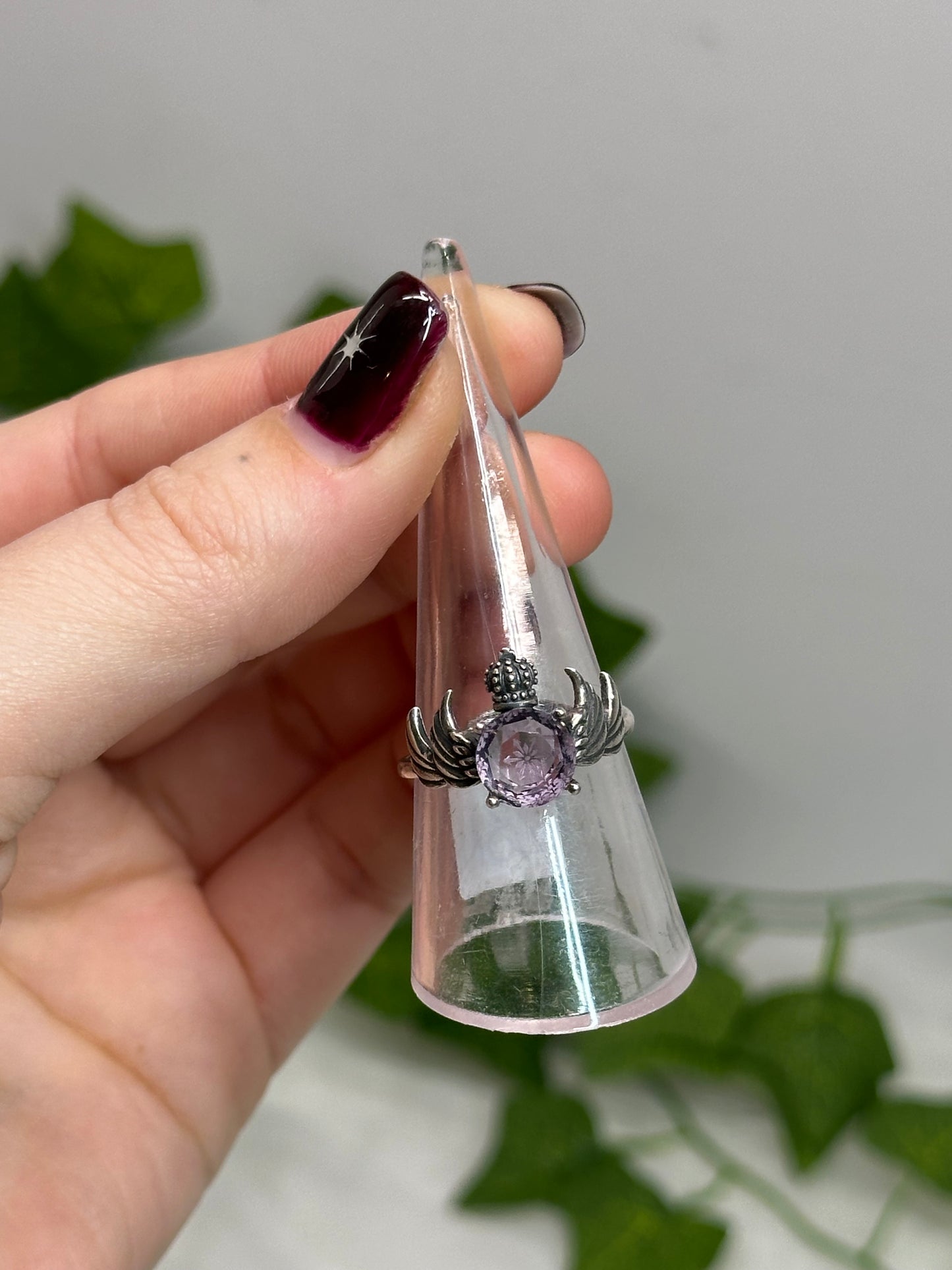 Amethyst Ring Adjustable (925 Sterling Silver)
