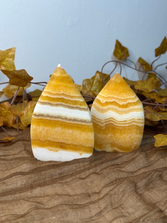 Orange Calcite Shields