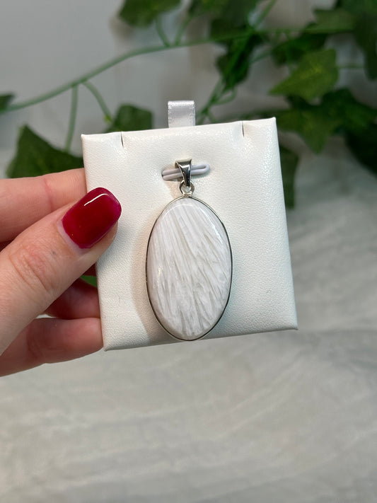 Scolecite Pendant (925 Sterling Silver)