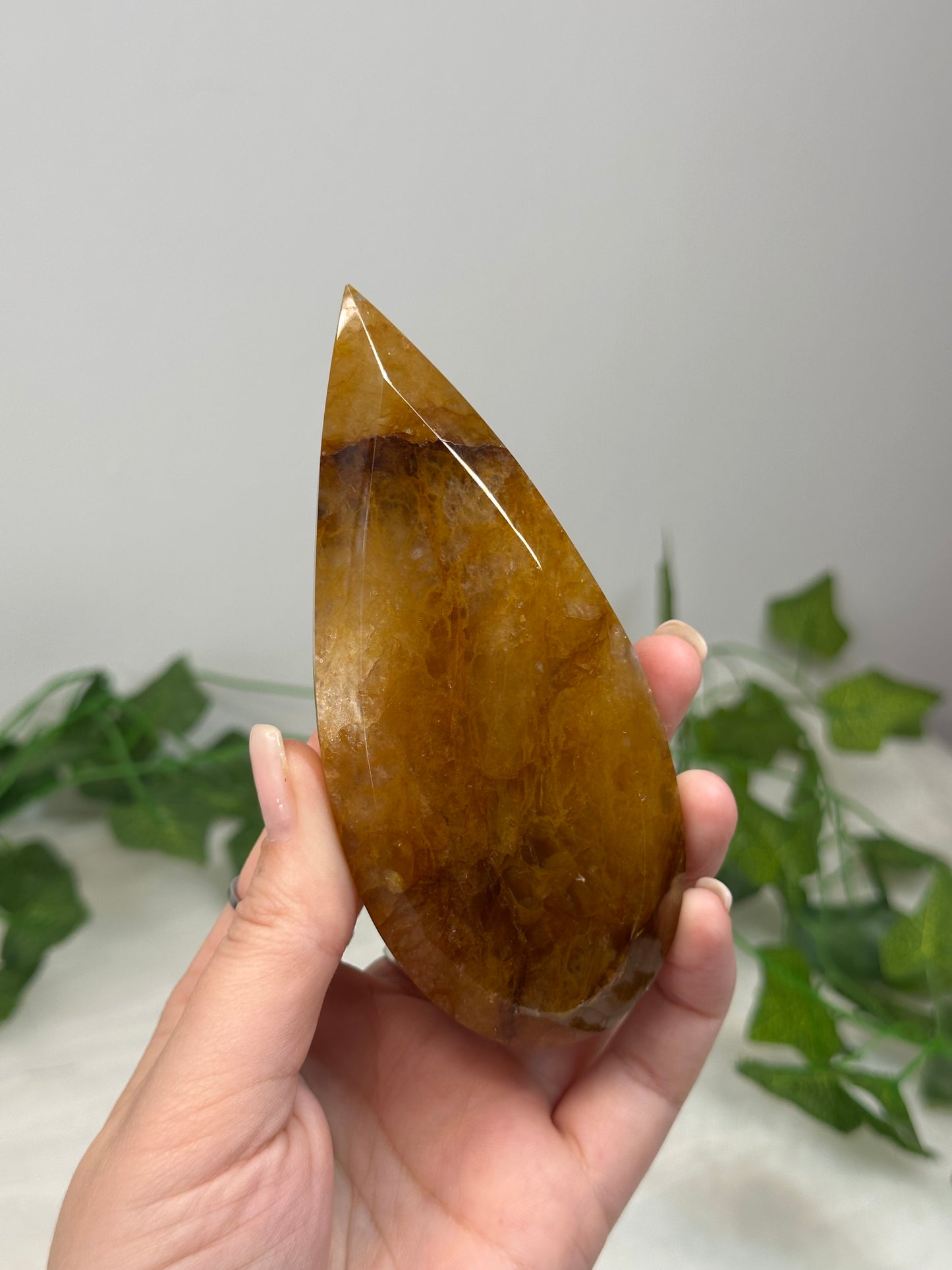 Golden Healer Teardrop on a Stand