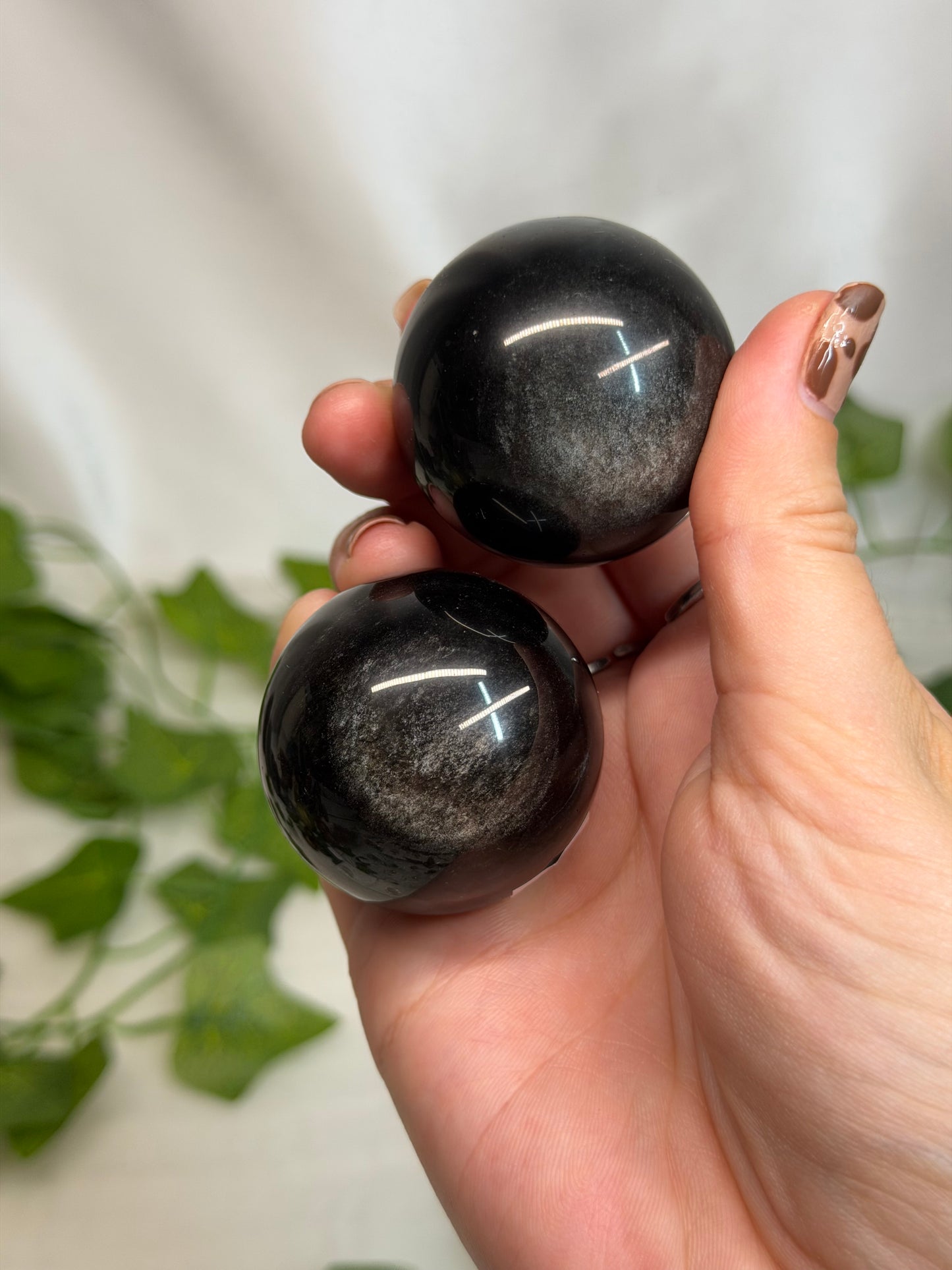 4cm Silver Sheen Obsidian Sphere