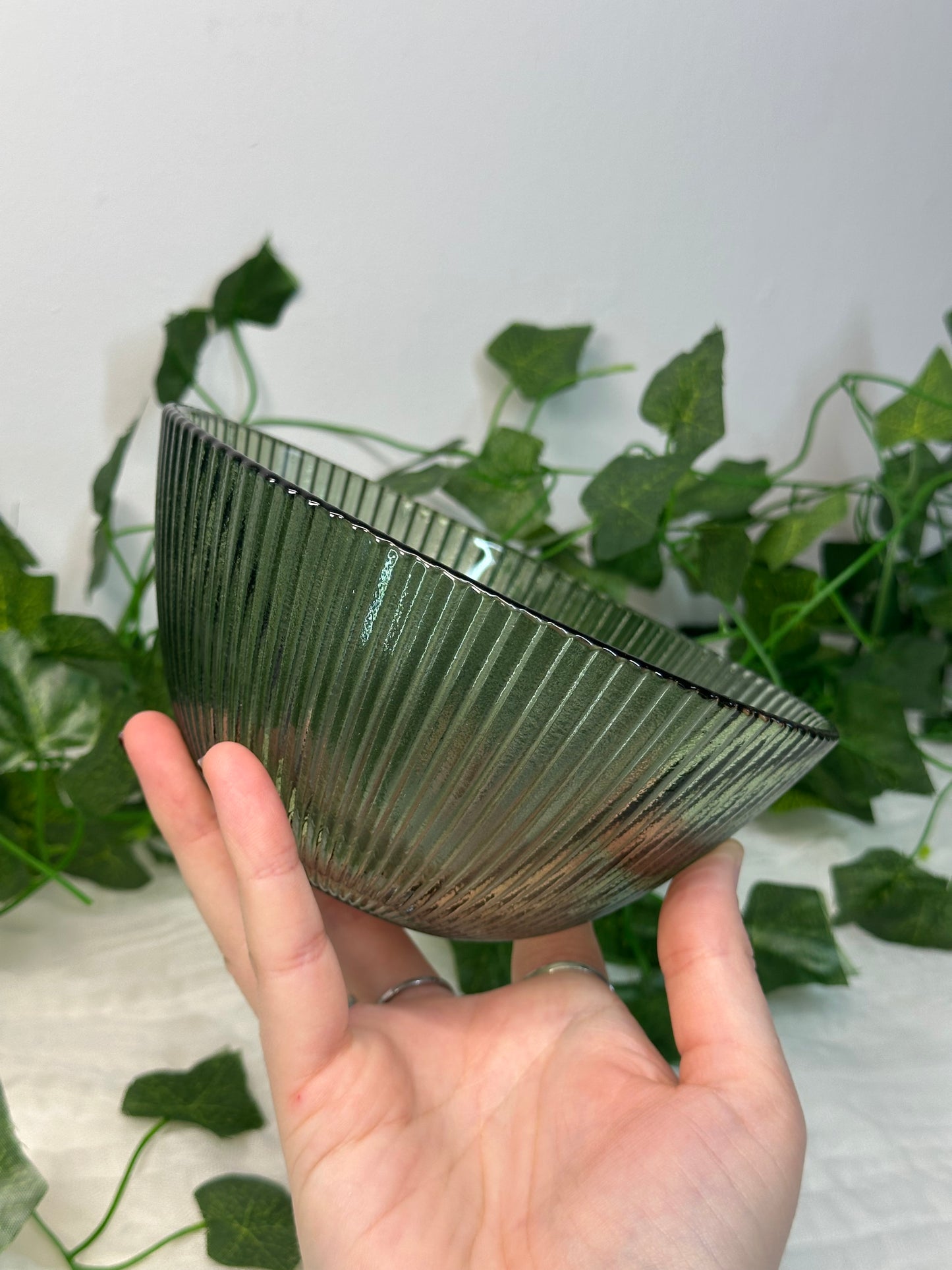 Green Glass Bowl