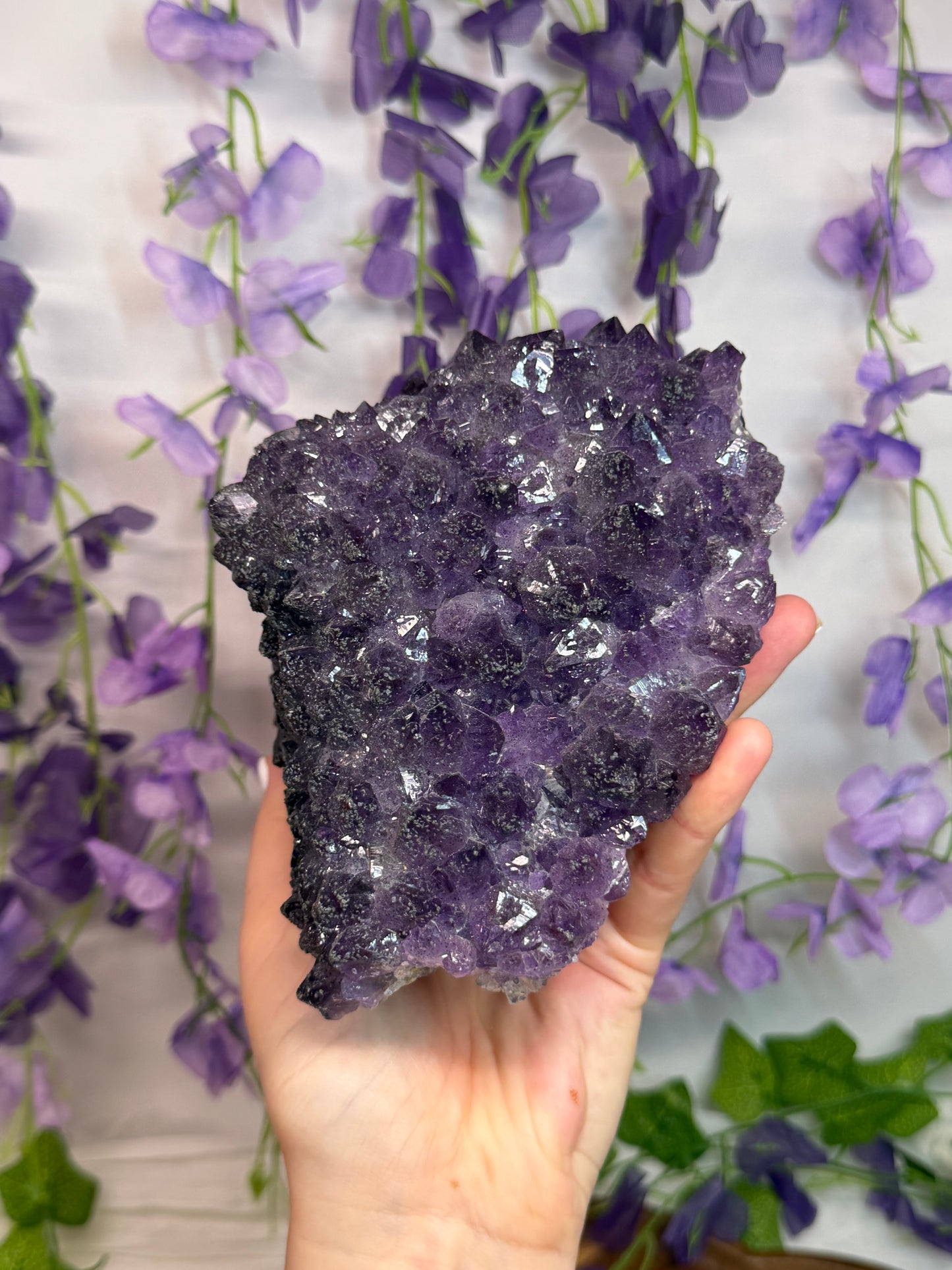 Pyrite Coated Amethyst Cluster