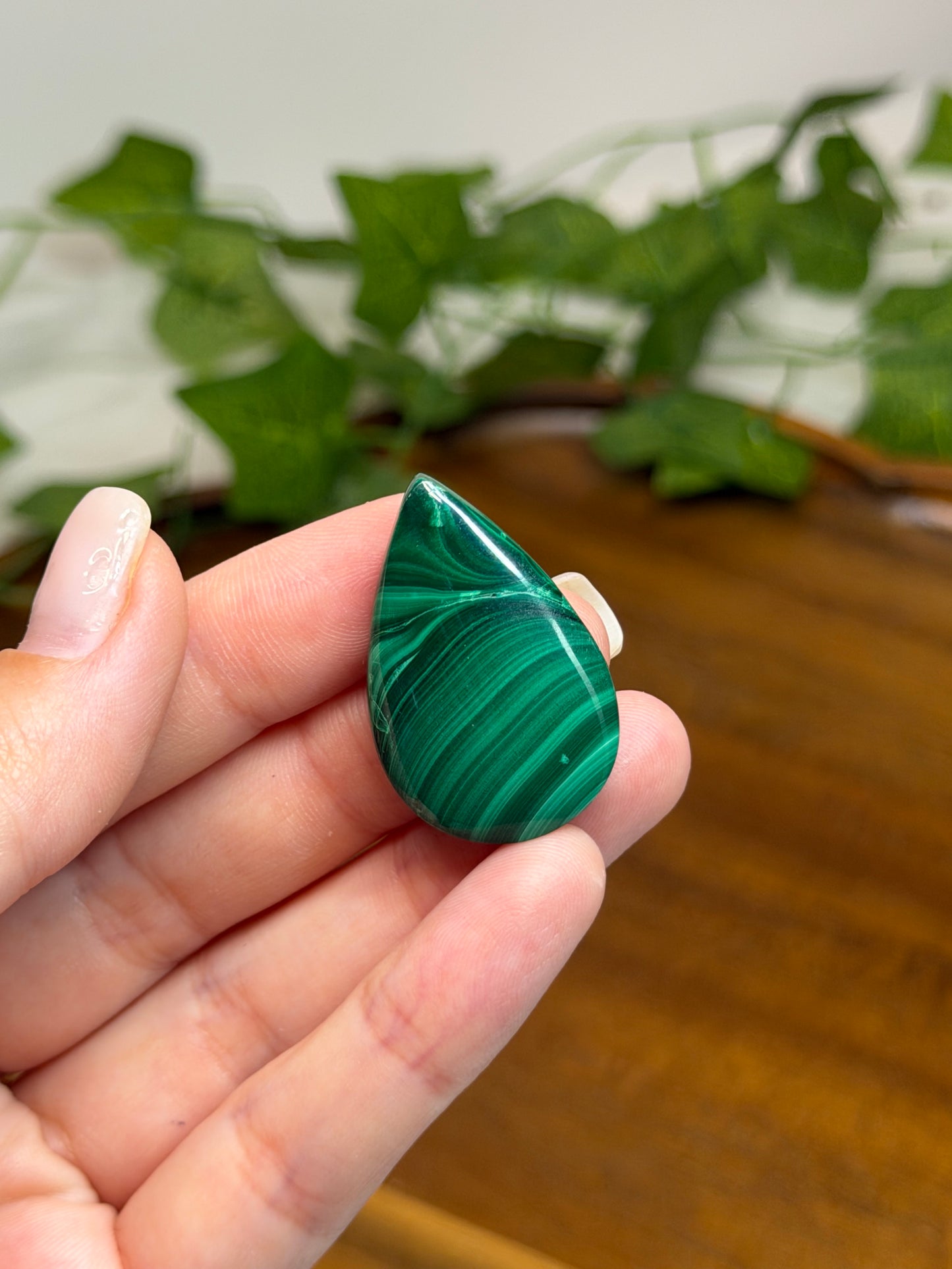 Malachite Teardrop Malachite Cabochons
