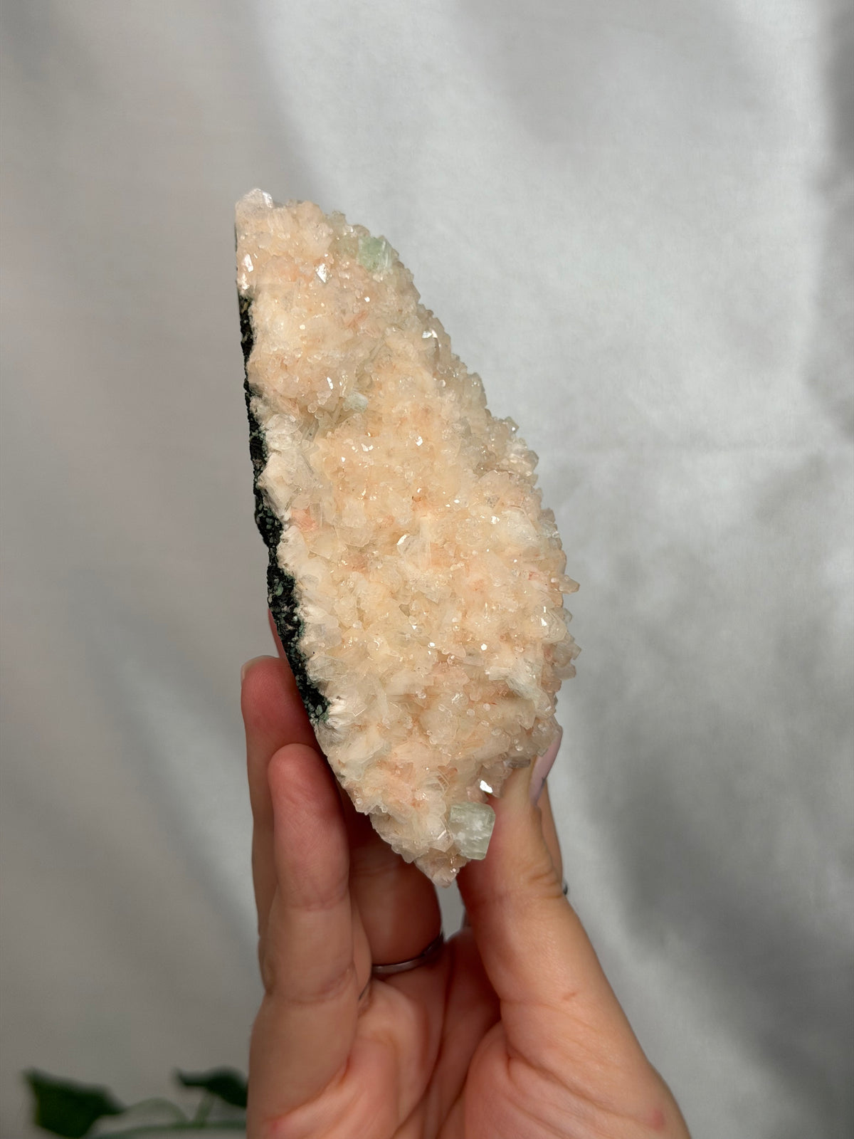 Pink Heulandite With Green Apophyllite Specimen