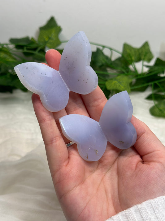 Blue Chalcedony Butterflies