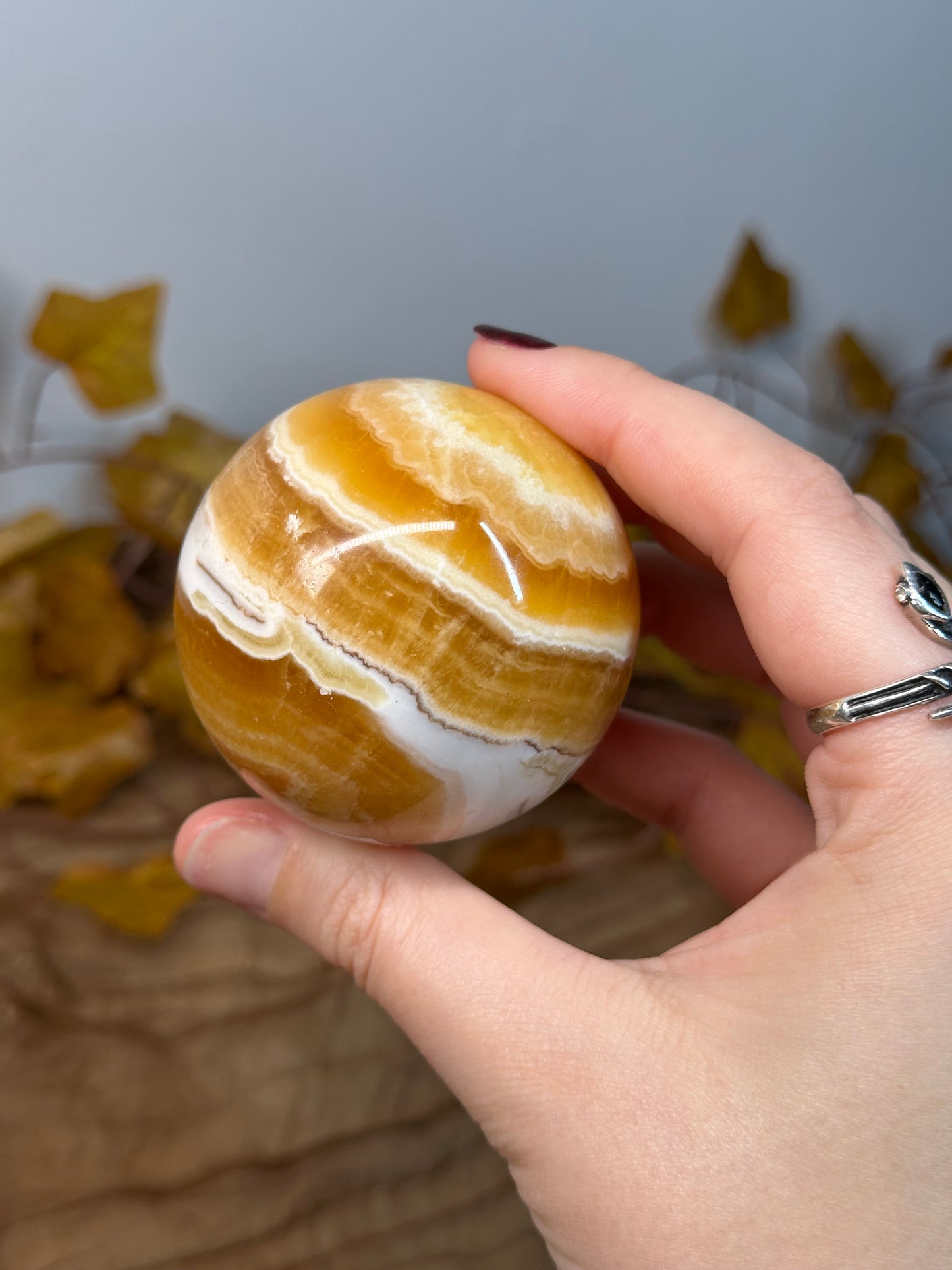 Orange Calcite Sphere