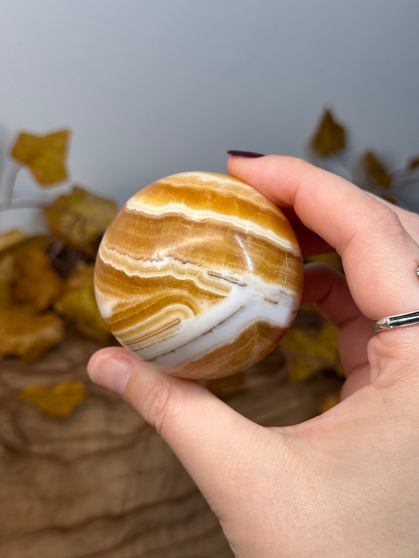 Orange Calcite Sphere