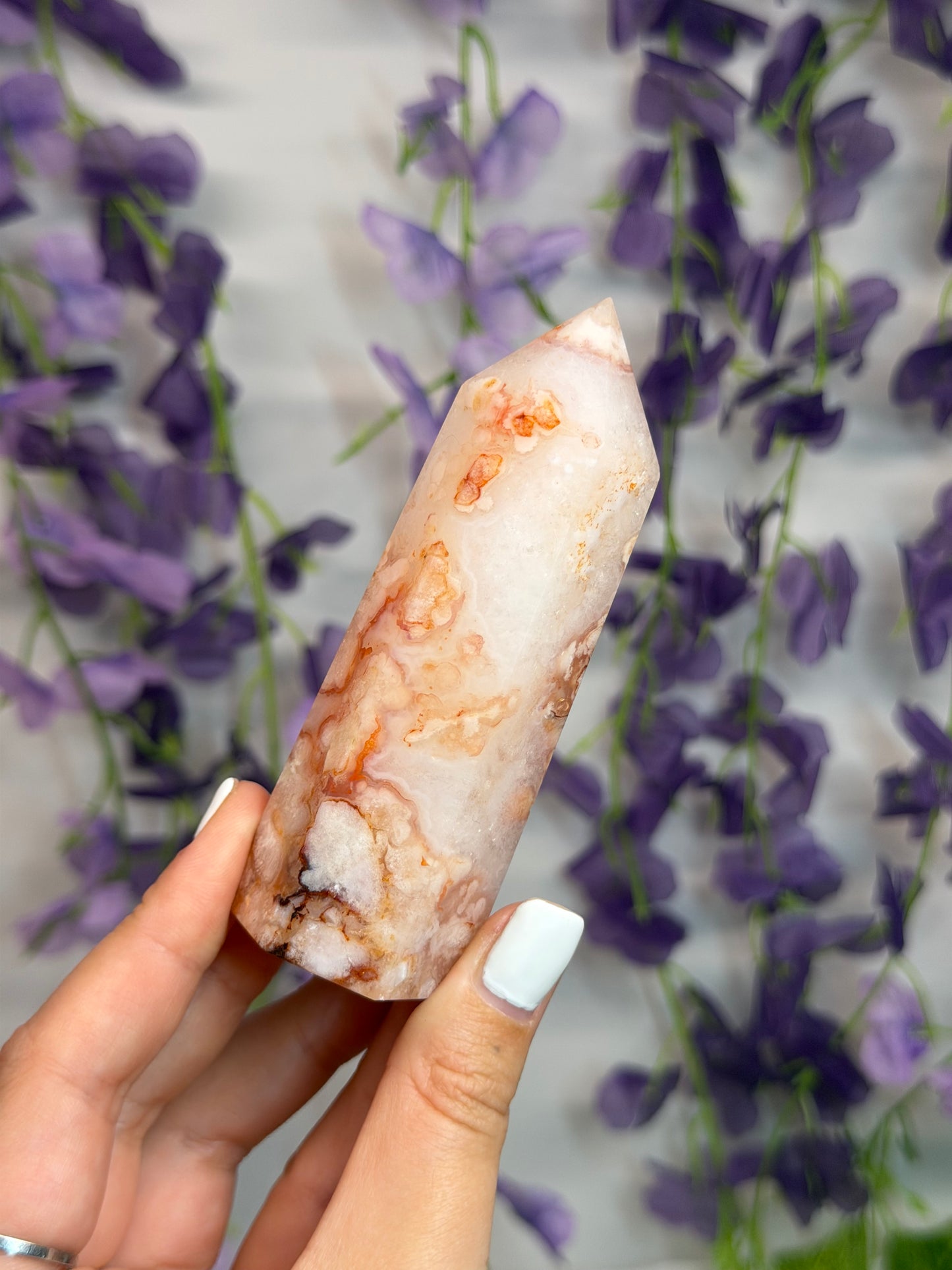 Flower Agate x Carnelian Tower