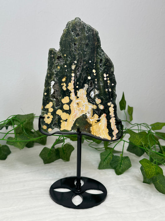 Ocean Jasper Slab on a Stand
