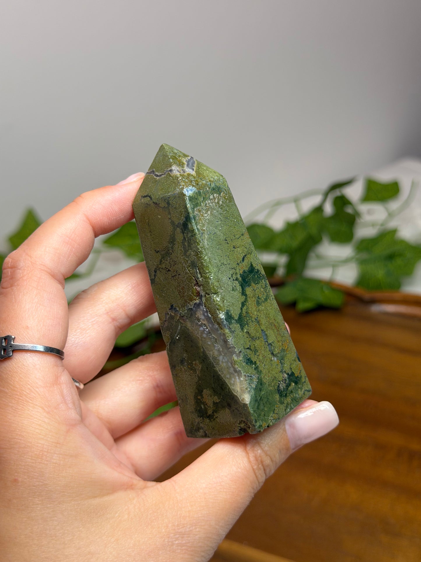 Indonesian Moss Agate Towers