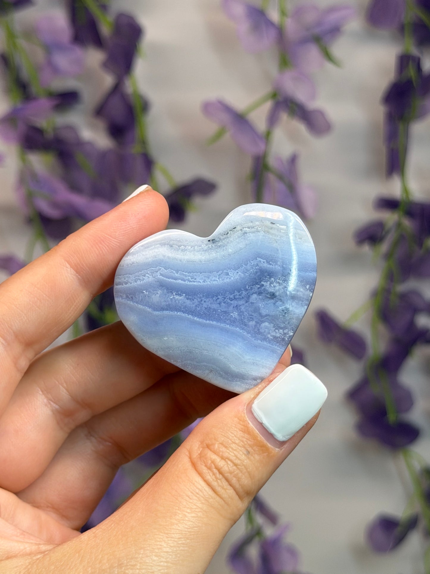 Blue Lace Agate Hearts