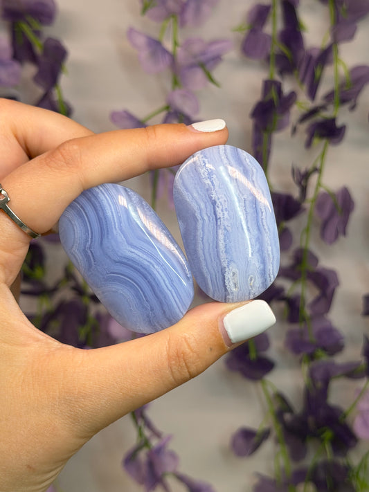 Blue Lace Agate Palmstones