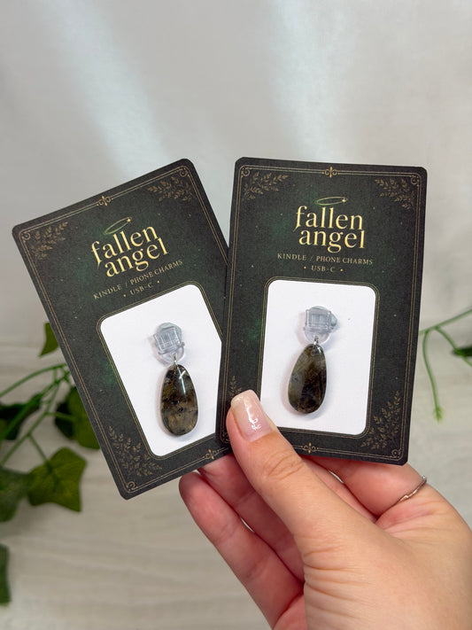 Labradorite USB-C Phone/Kindle Charm
