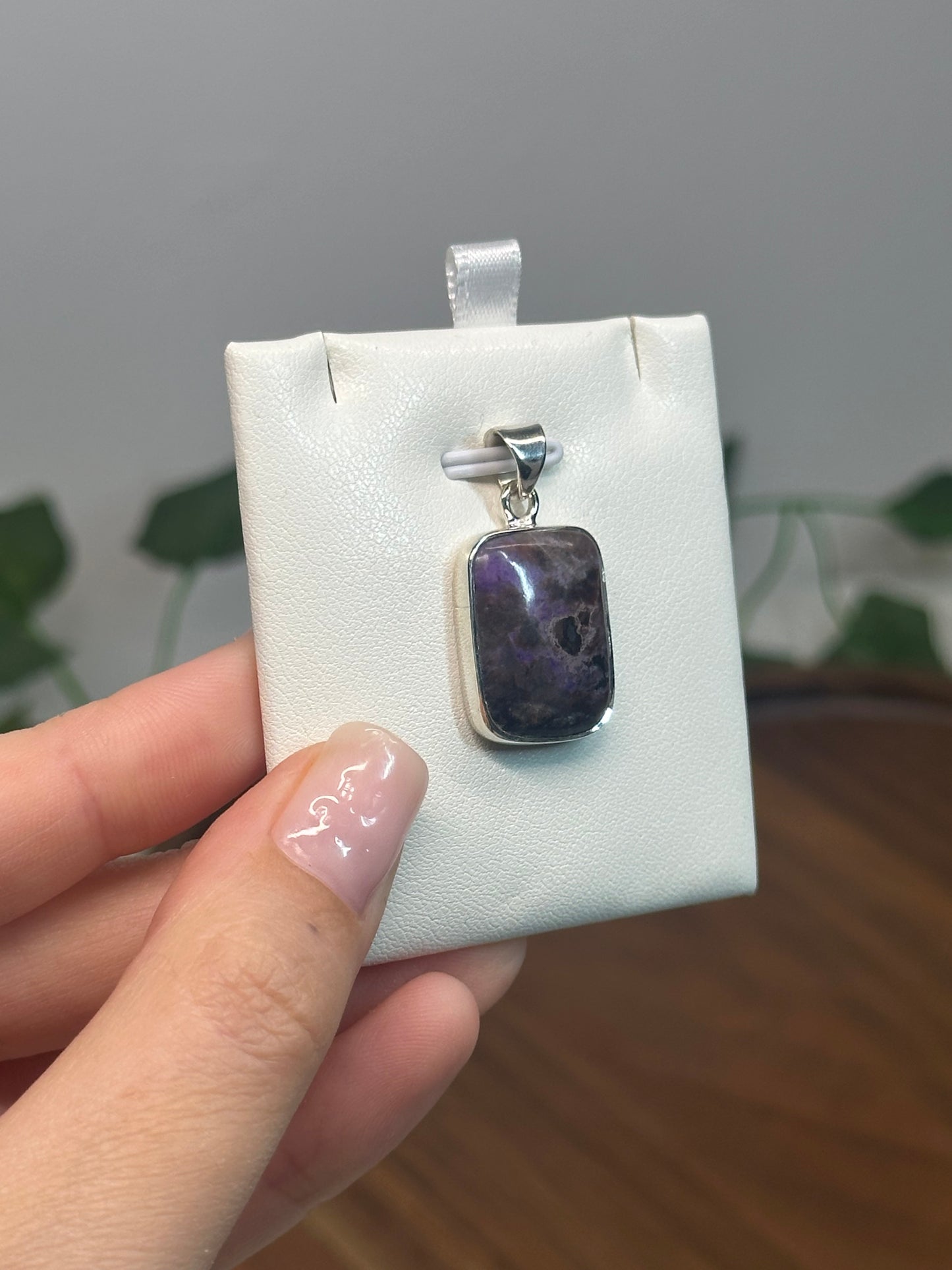 Sugalite Pendant (925 Sterling Silver)