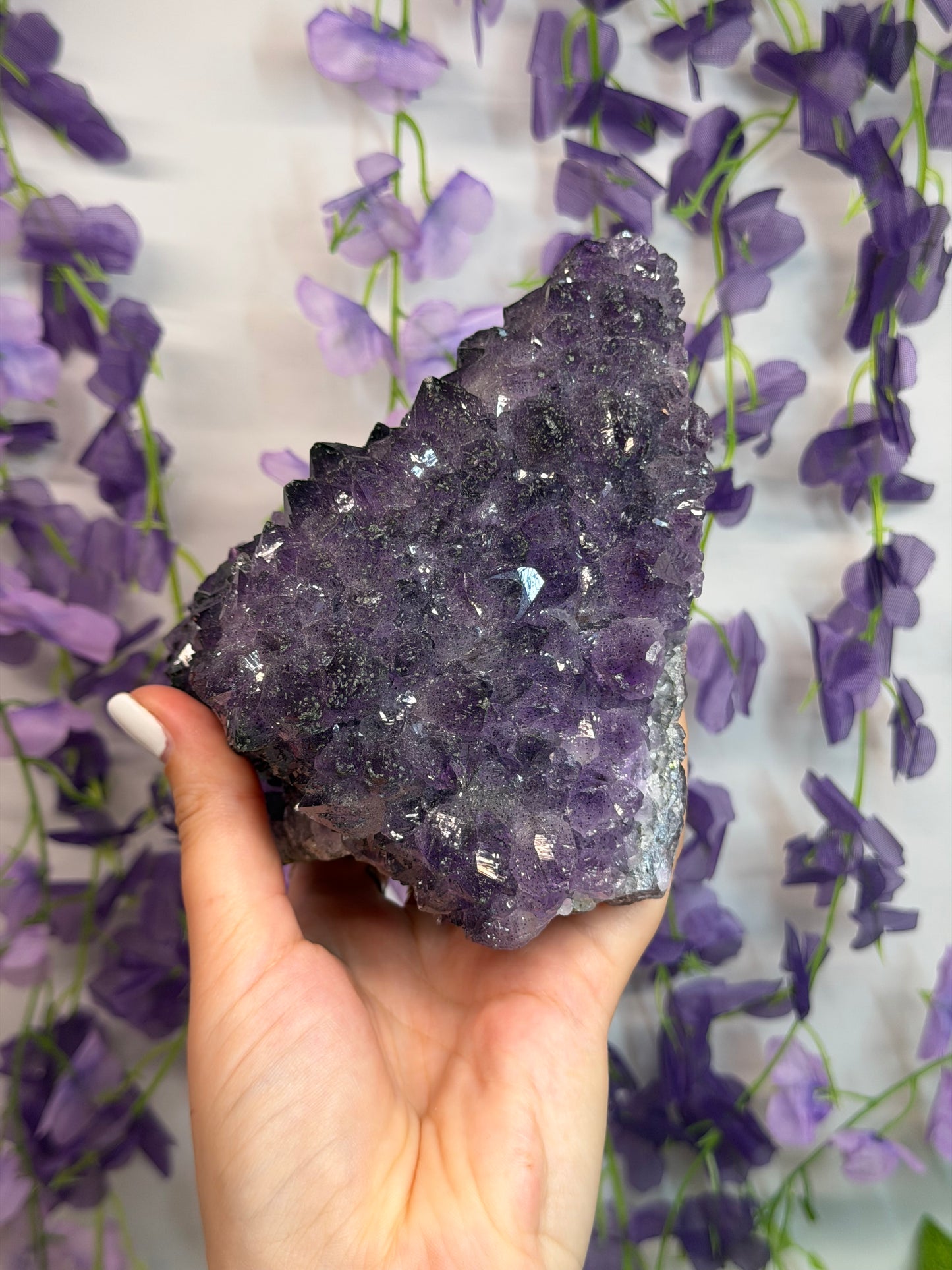 Pyrite Coated Amethyst Cluster