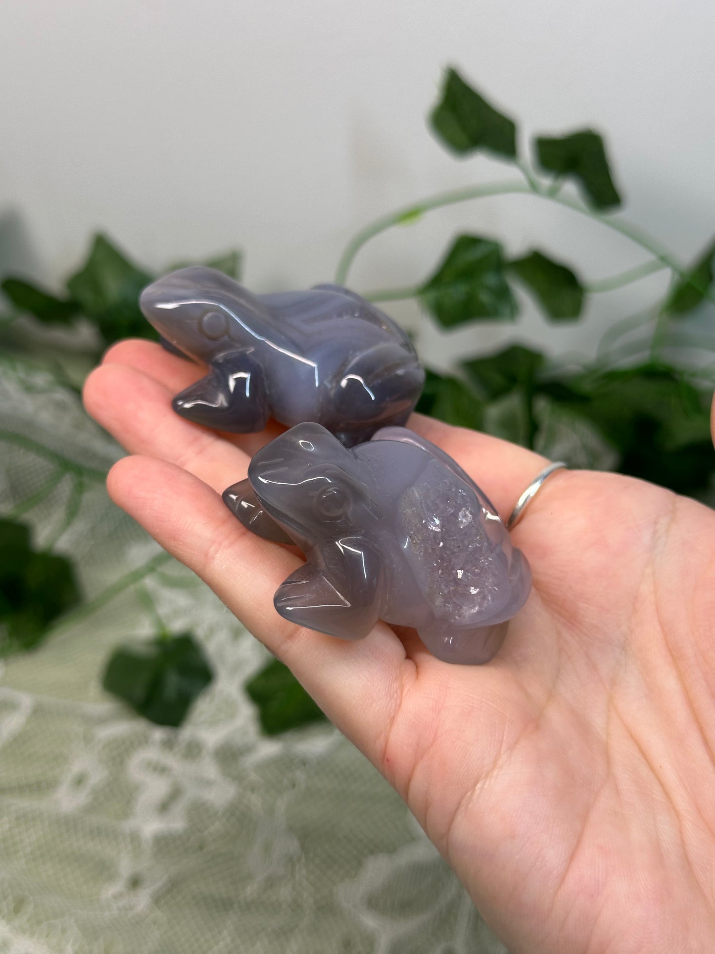 Druzy Agate Frogs