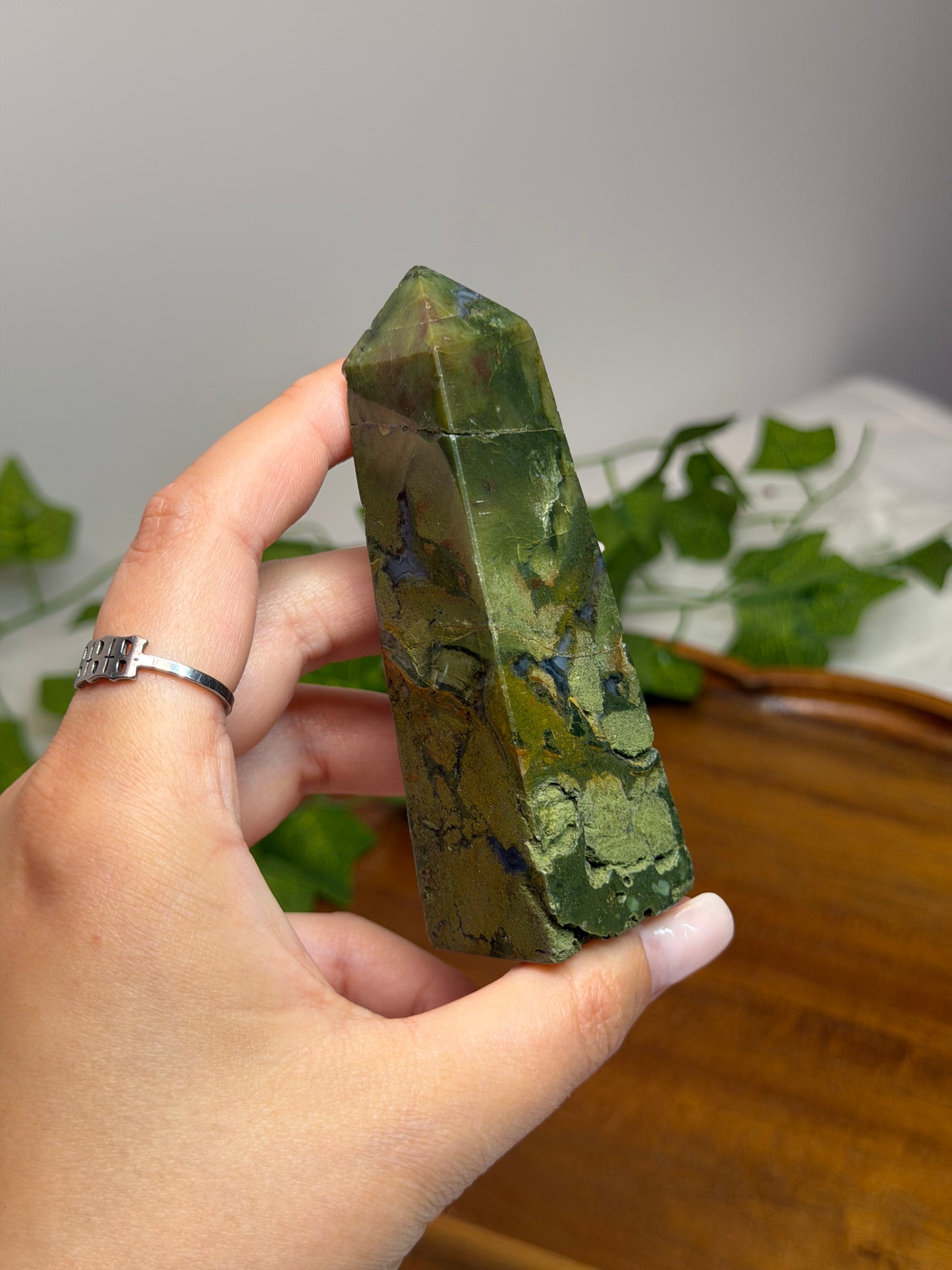 Indonesian Moss Agate Towers