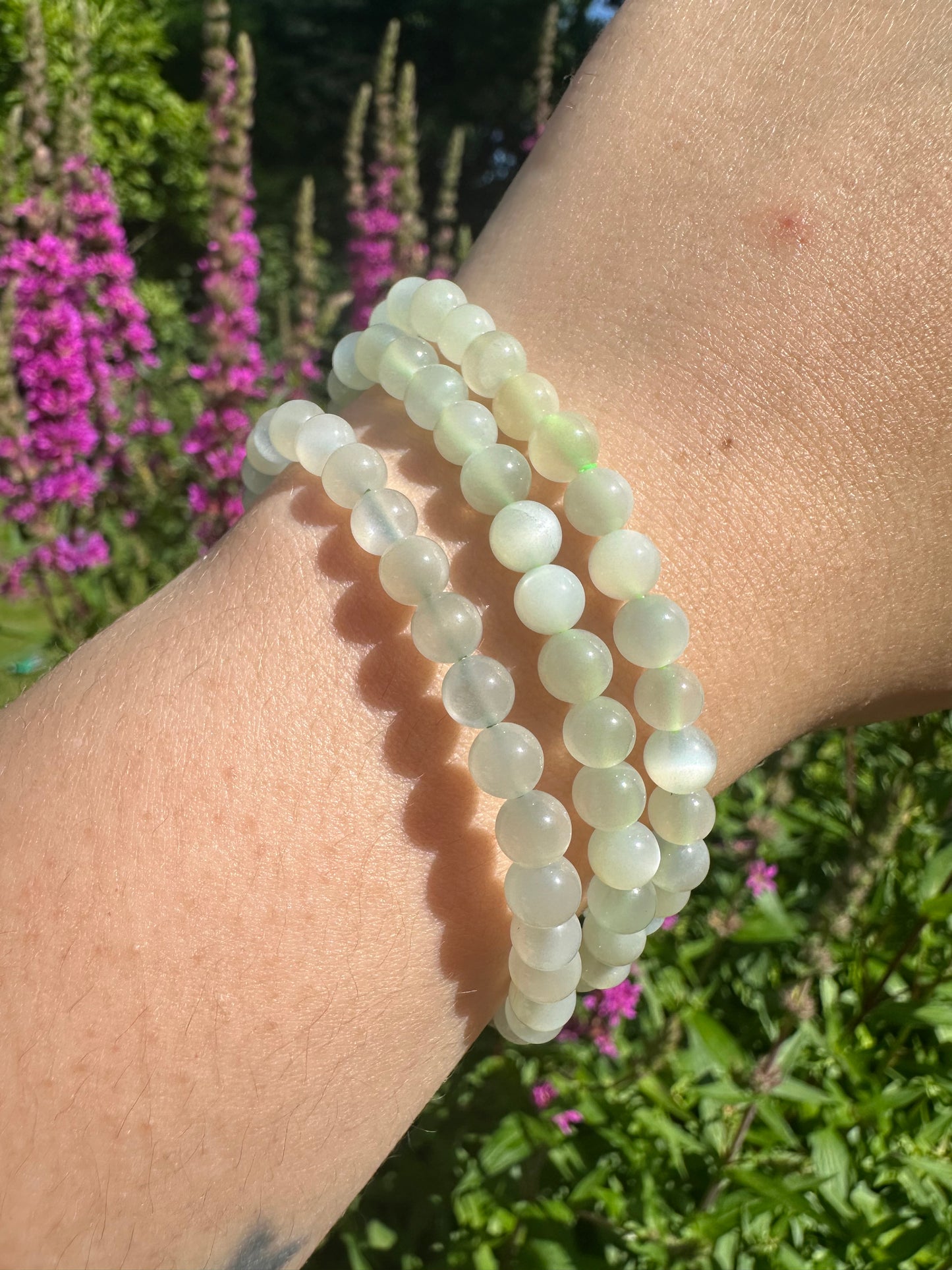 Sage Moonstone 6mm Bracelet