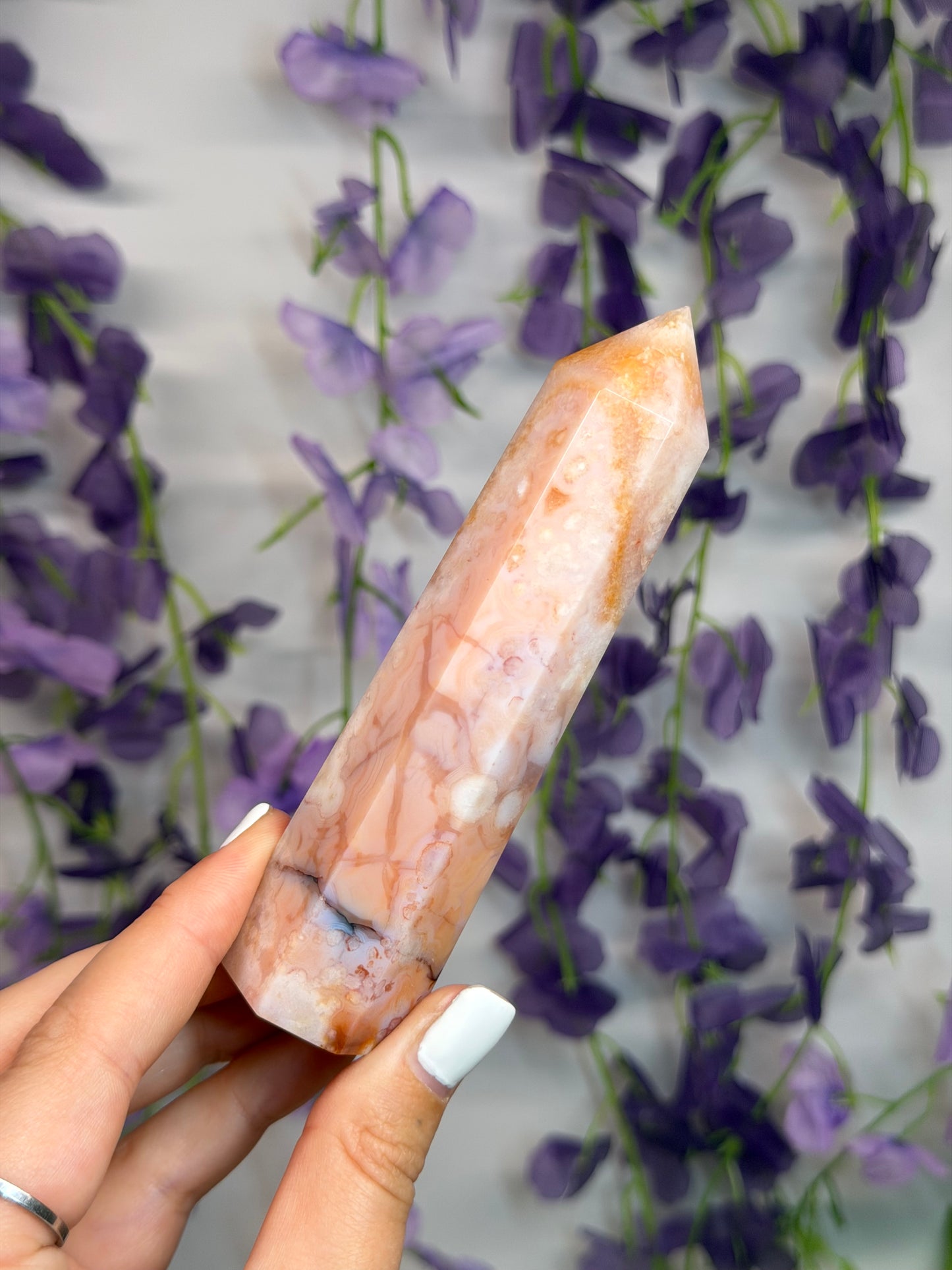 Flower Agate x Carnelian Tower