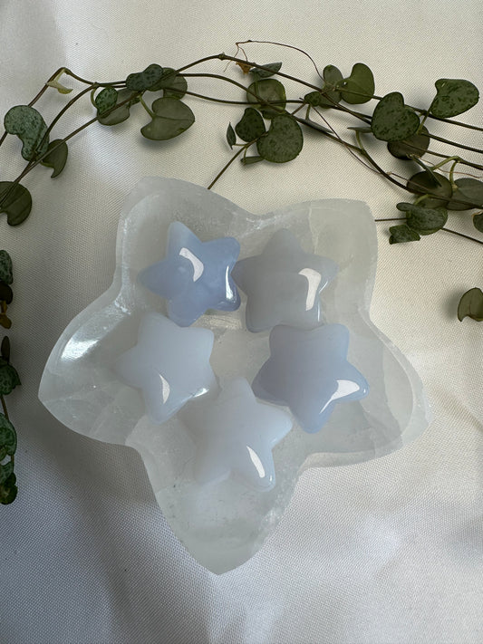 Blue Chalcedony Puffy Star