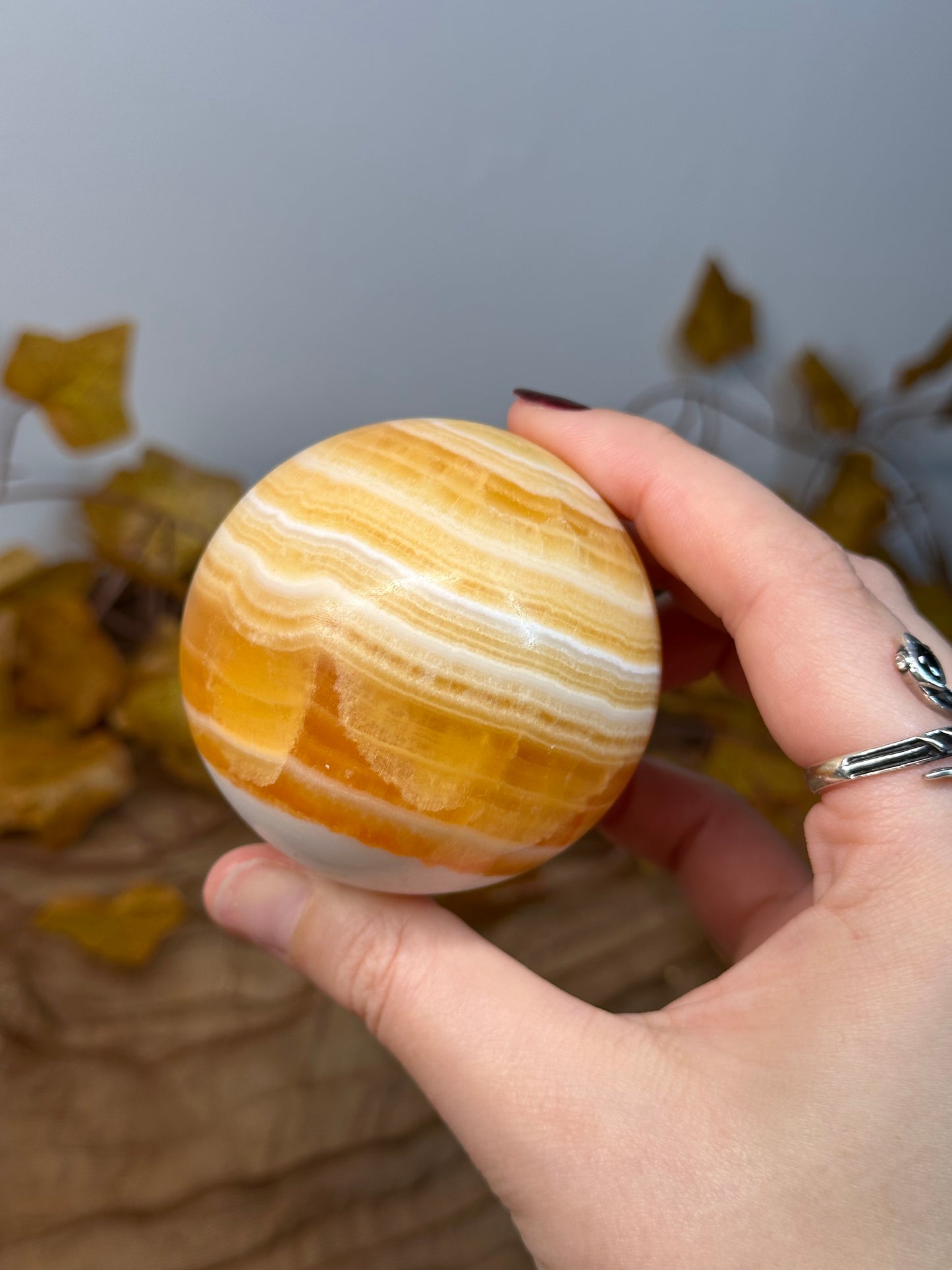 Orange Calcite Sphere