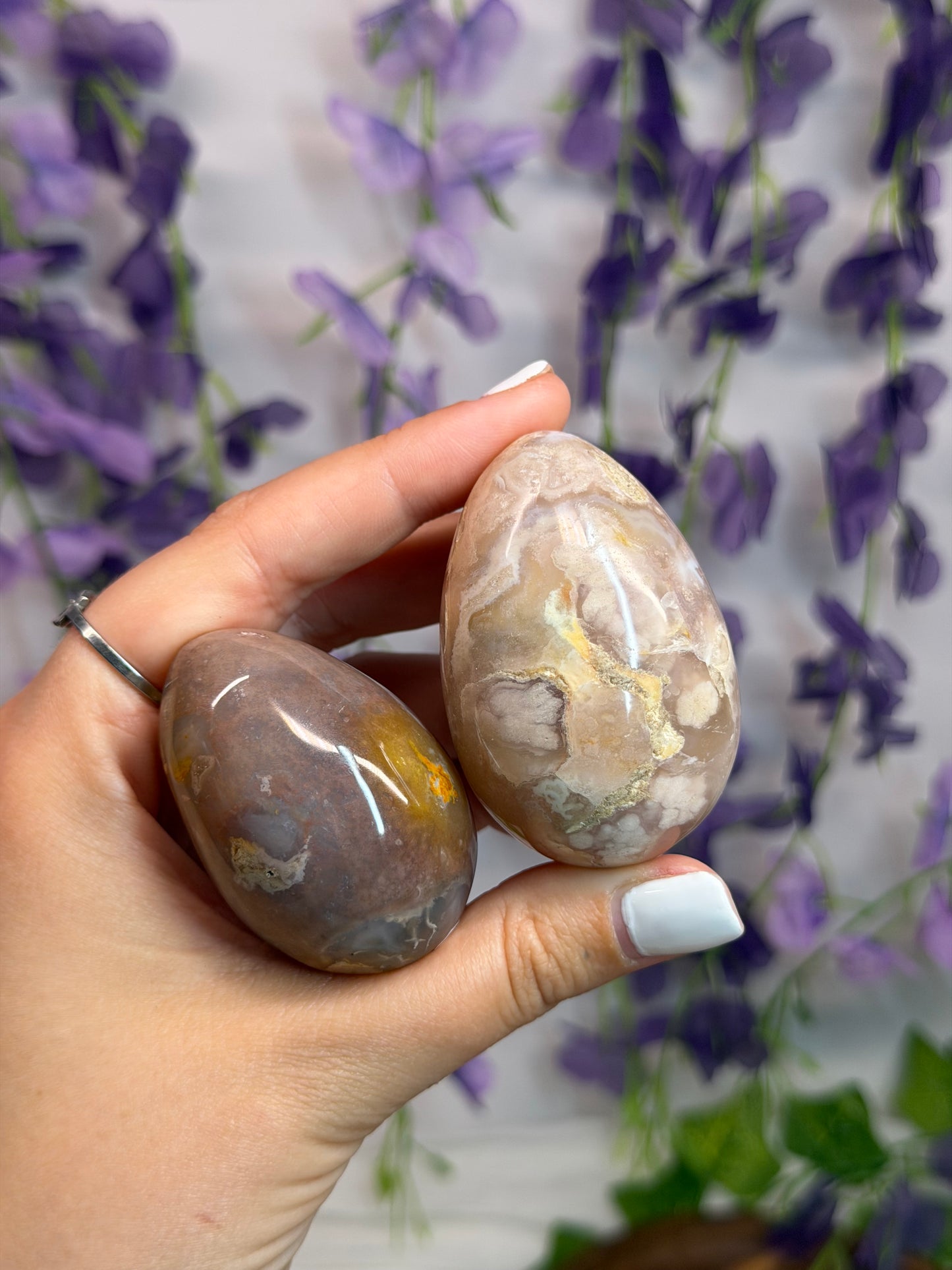 Flower Agate Eggs