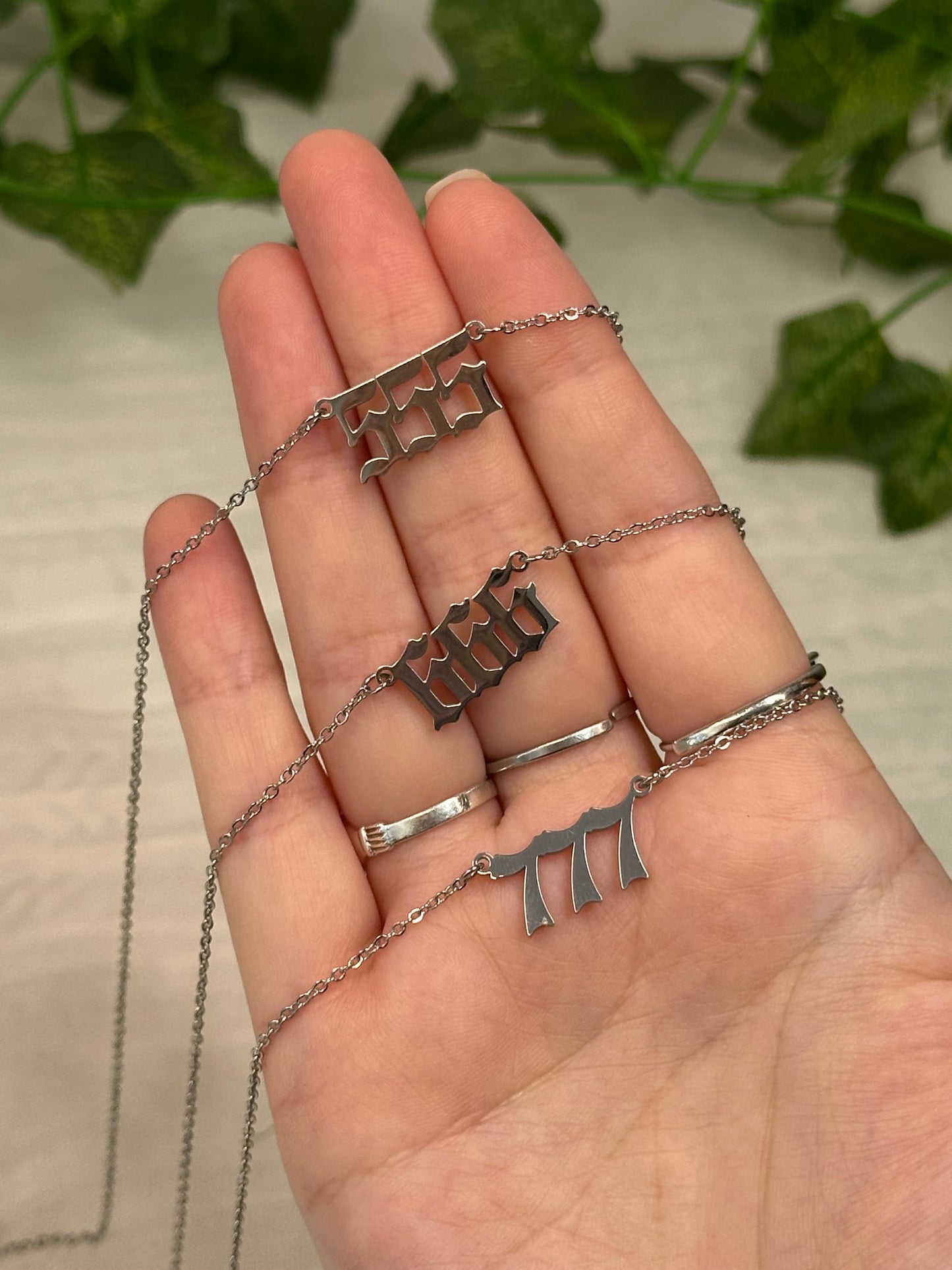 Angel Number Necklace (Stainless Steel)