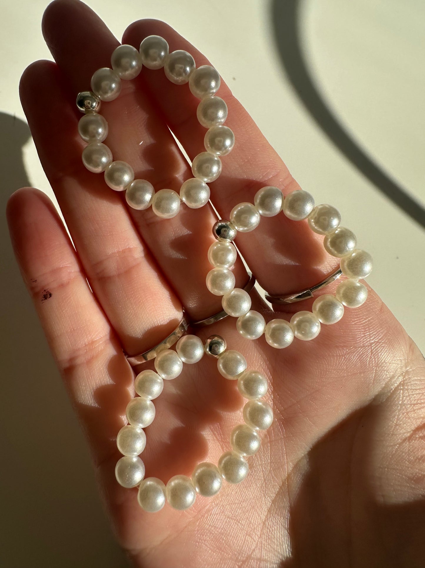 Faux Pearl Sphere Stands