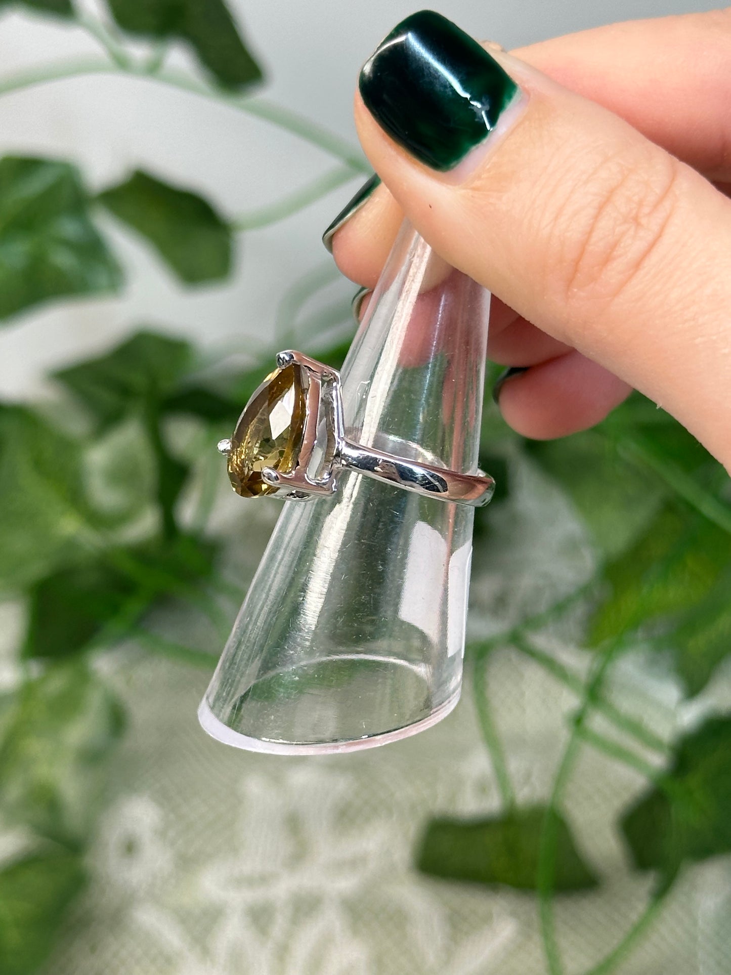 Citrine (Heat Treated) Size M Ring (925 Sterling Silver)